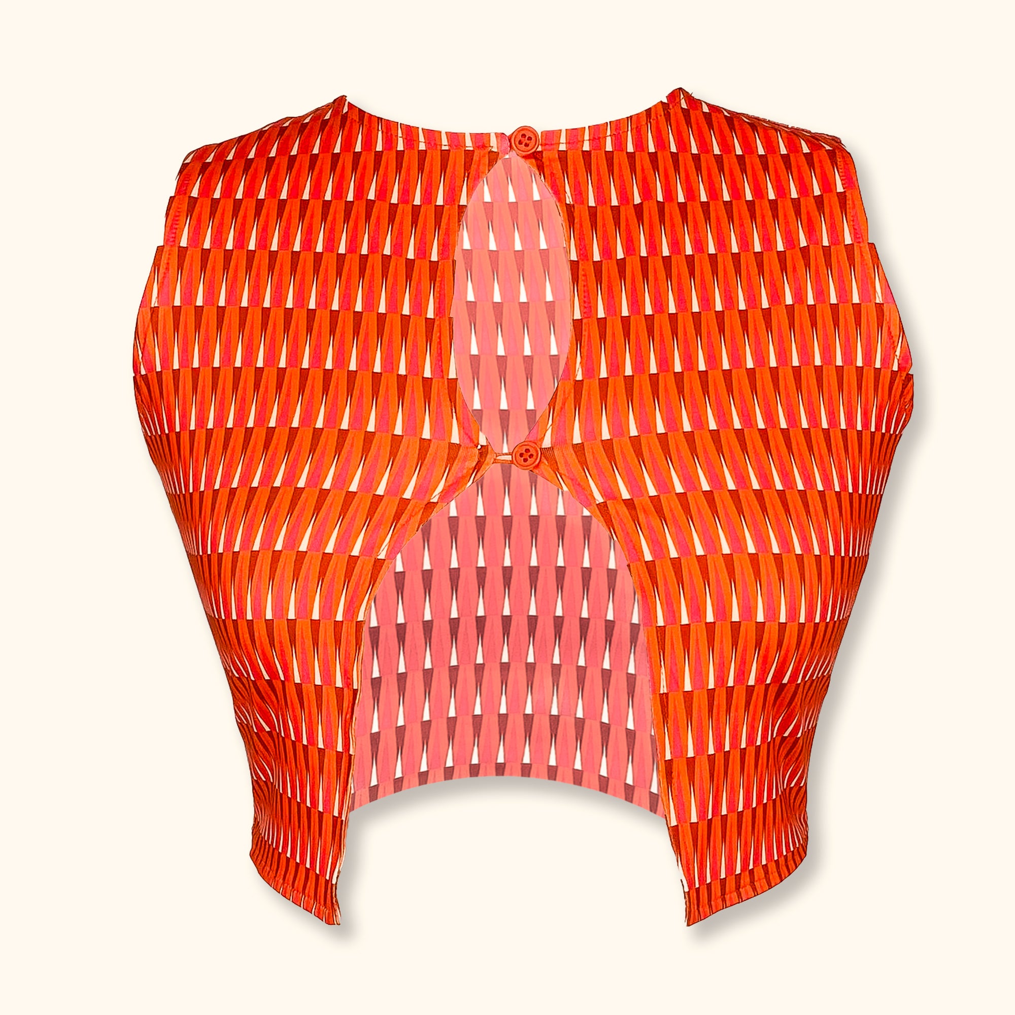 Murci Pink Aztec Cut Out Sleeveless Crop Top - Size 8 - - Tops & Shirts