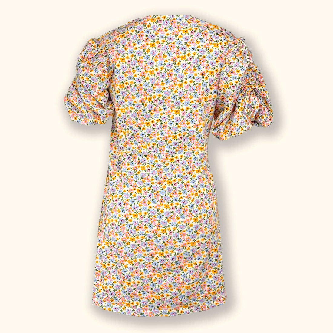 ASOS Design Ditsy Floral Mini Dress with Puff Sleeves - Size 16 -  - Dresses