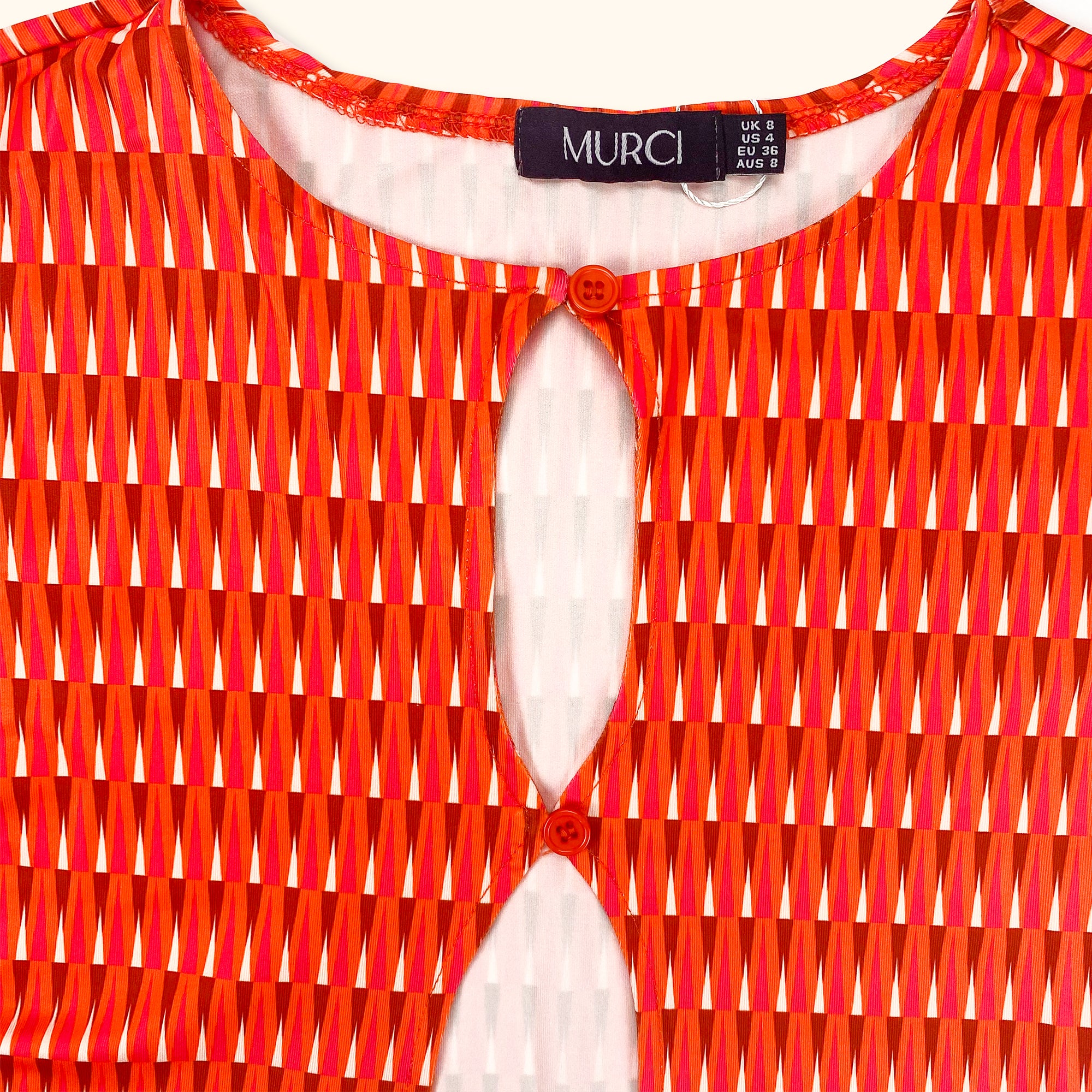 Murci Pink Aztec Cut Out Sleeveless Crop Top - Size 8 - - Tops & Shirts
