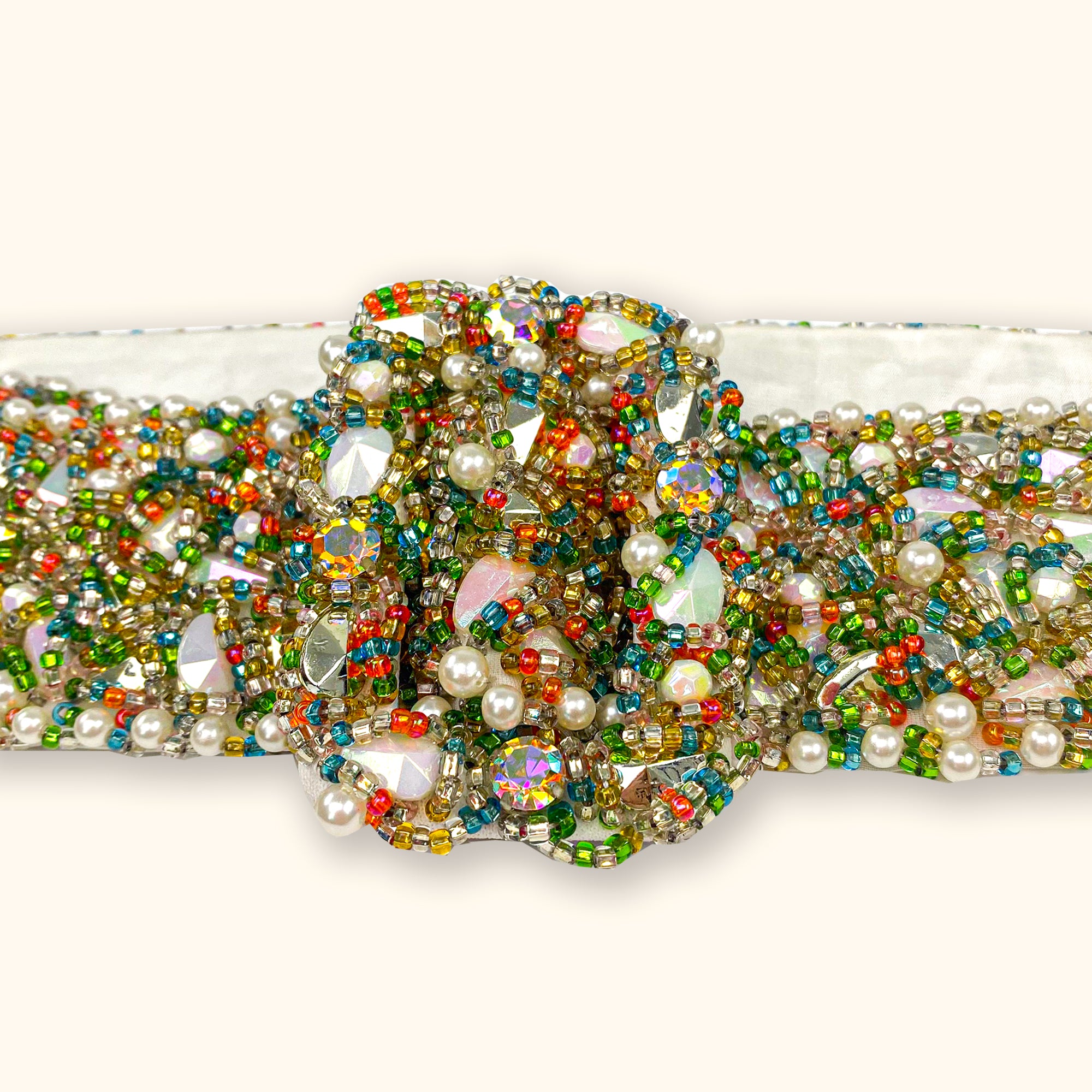 Sparkly Sequin Belt with Large Buckle - - Sunglasses