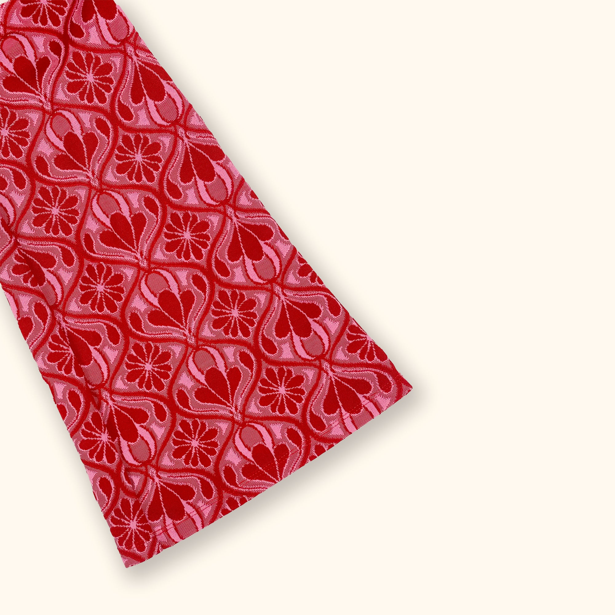 Zara Pink and Red Flower Cut Out Flared Jumpsuit - Size Small - - Jumpsuit