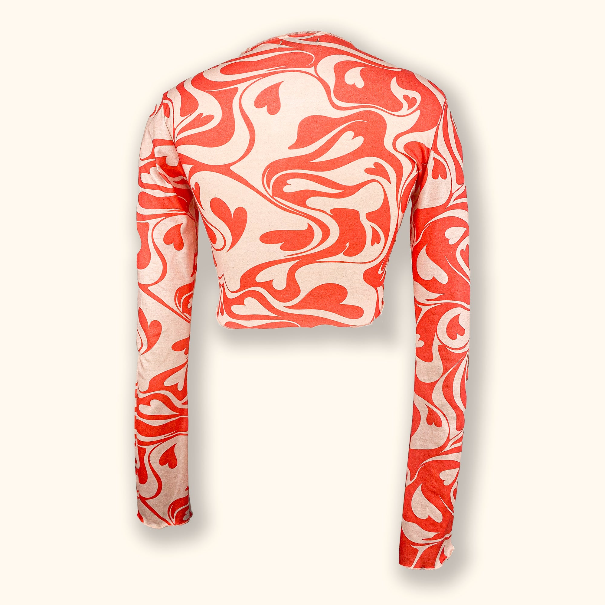 Somebody Else Asymmetric Pink Long Sleeve Crop Top - Size 8 - - Tops & Shirts