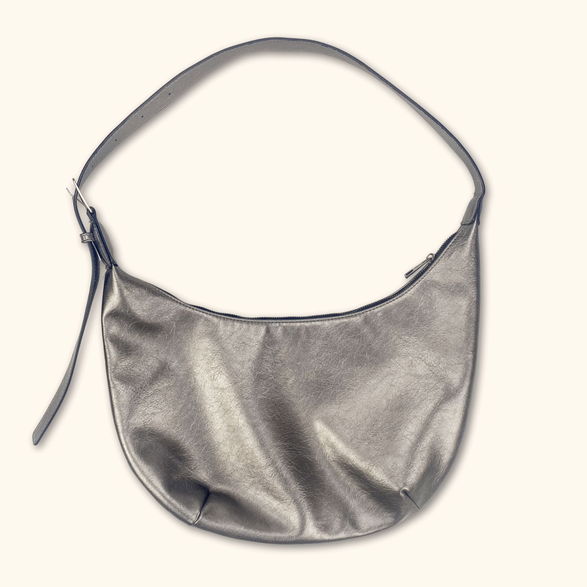 Stradivarius Metallic Slouch Shoulder Bag -  - Bags