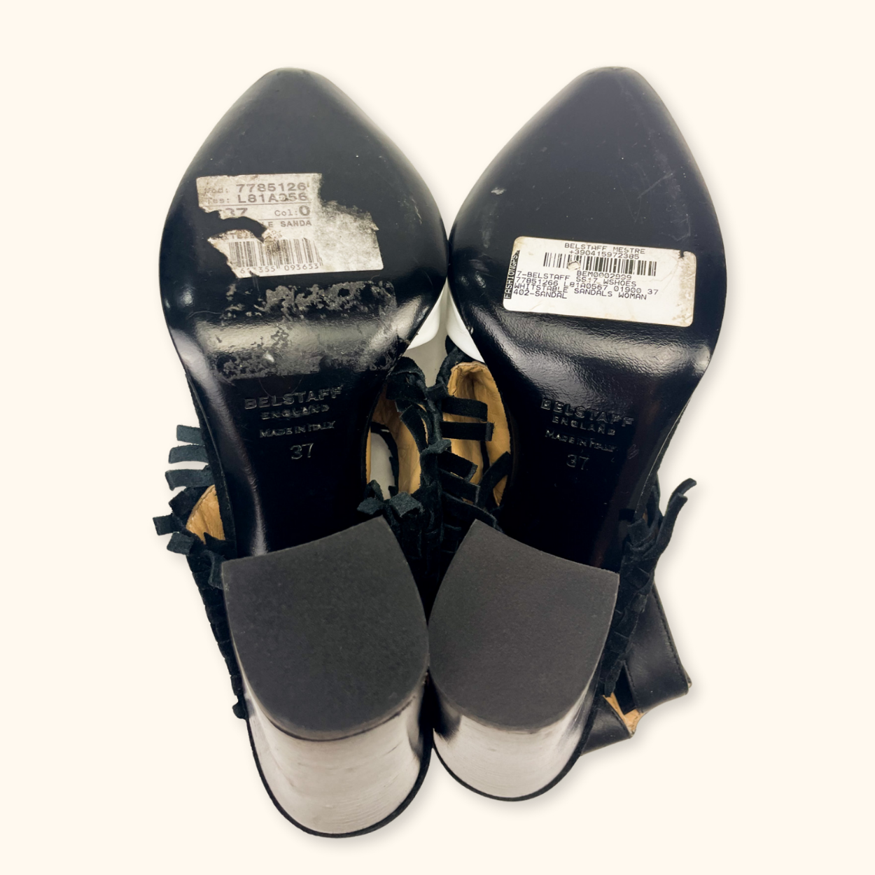 Belstaff Black and White Block Heels - Size 4 Belstaff