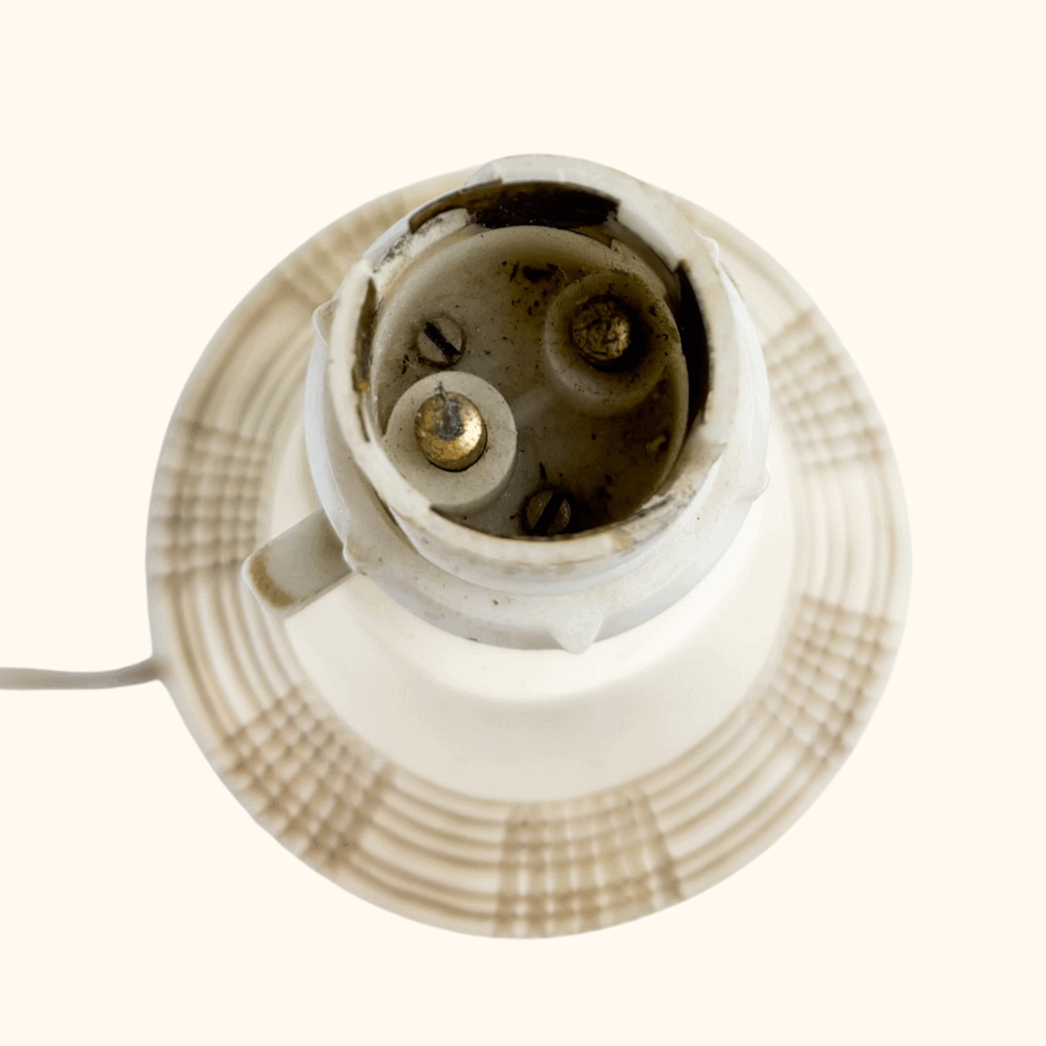 Vintage 1970s Ceramic Abstract Table Lamp Base - - Lighting