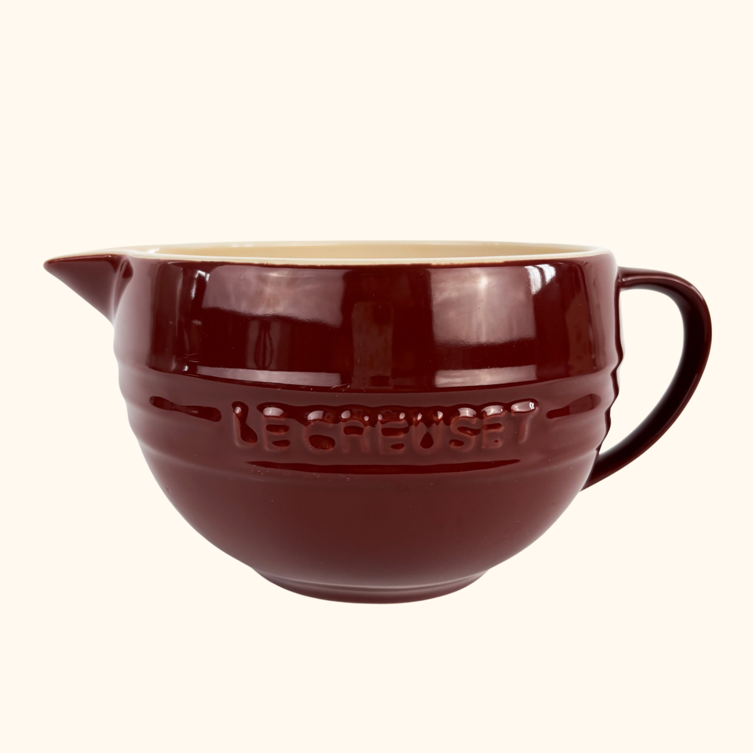 Le Creuset Stoneware Cerise Dark Red Mixing Jug 2L - - Kitchenware