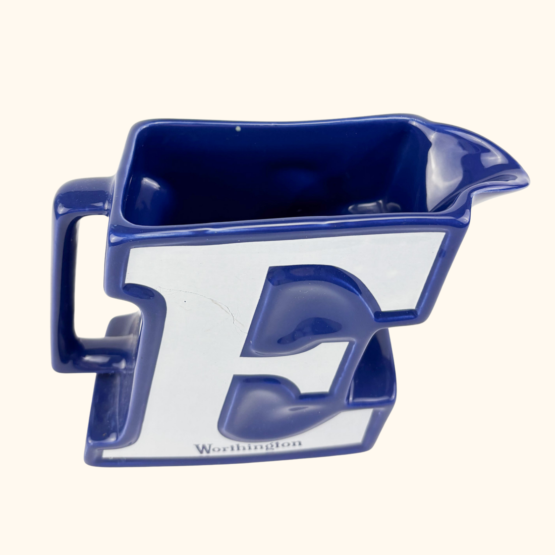 Worthington Wade Pottery "E" Beer Pitcher Worthington