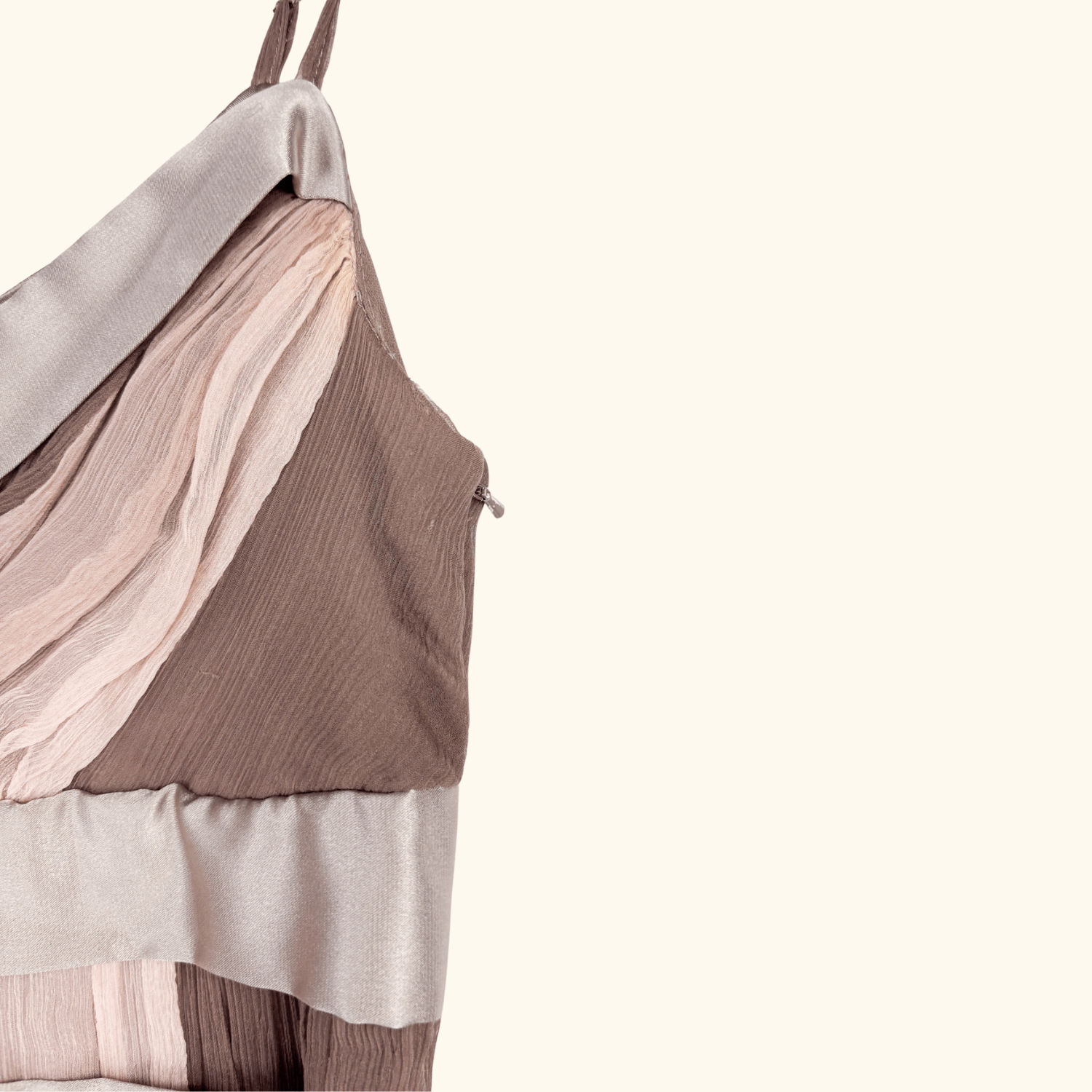 Kookai Whimsyfairy Pink and Brown Ruffle Cami Dress - Size 8 Kookai