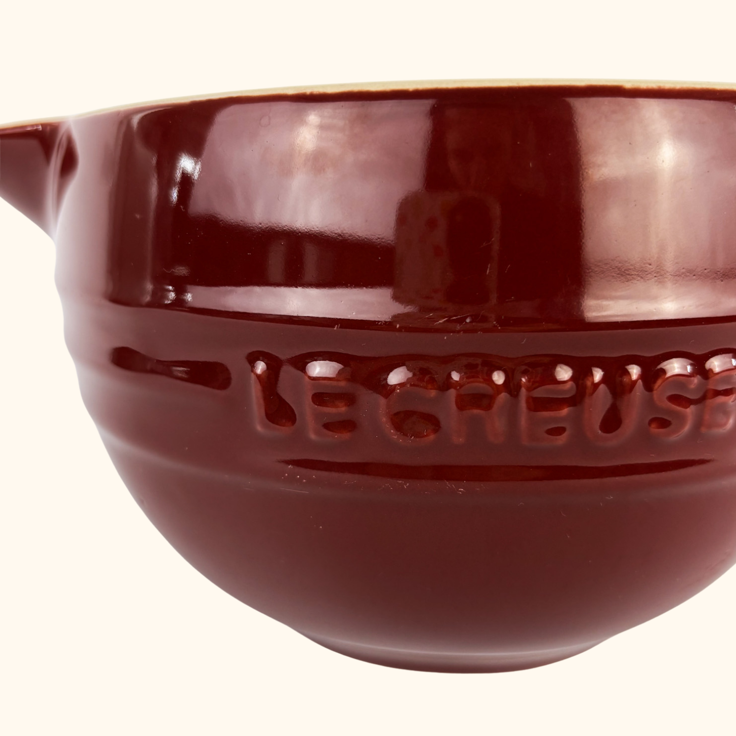 Le Creuset Stoneware Cerise Dark Red Mixing Jug 2L - - Kitchenware