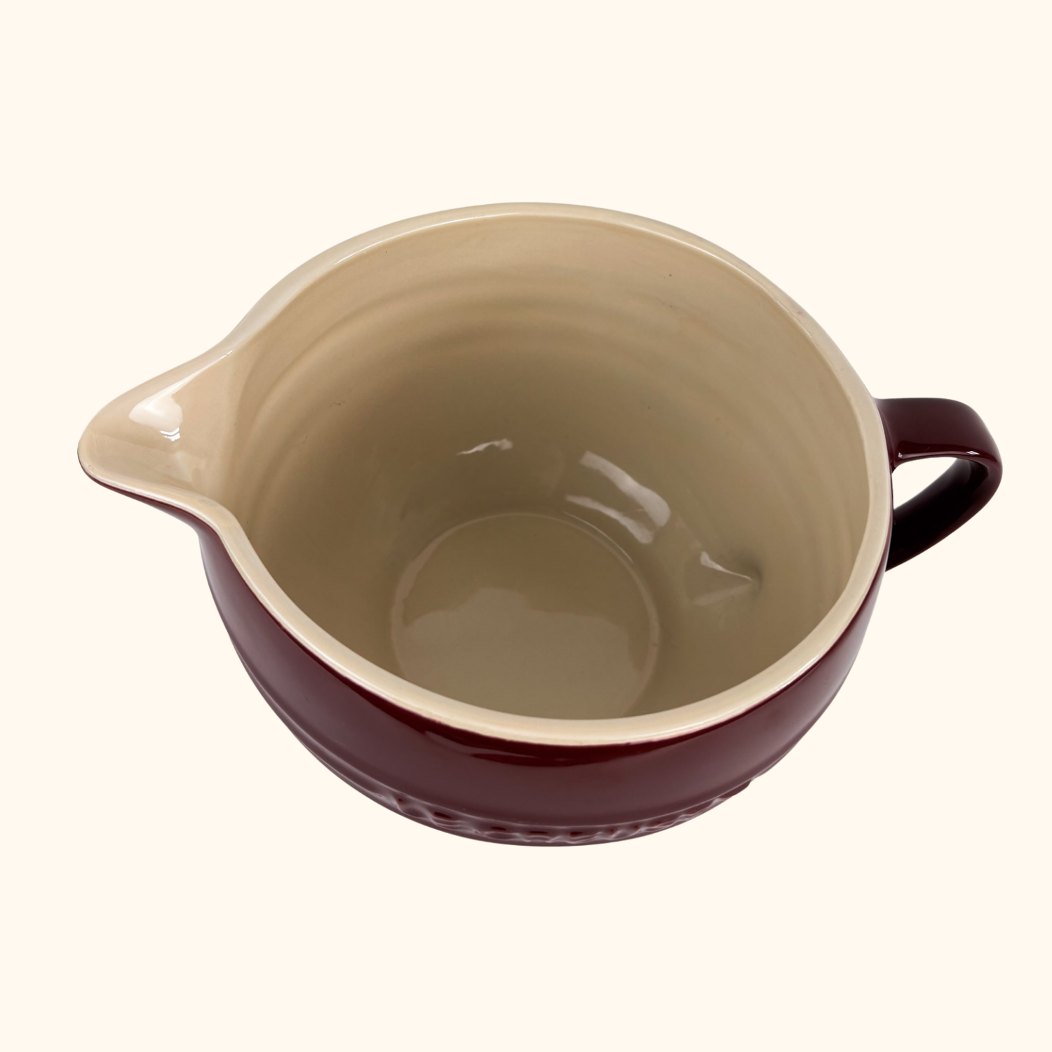 Le Creuset Stoneware Cerise Dark Red Mixing Jug 2L - - Kitchenware