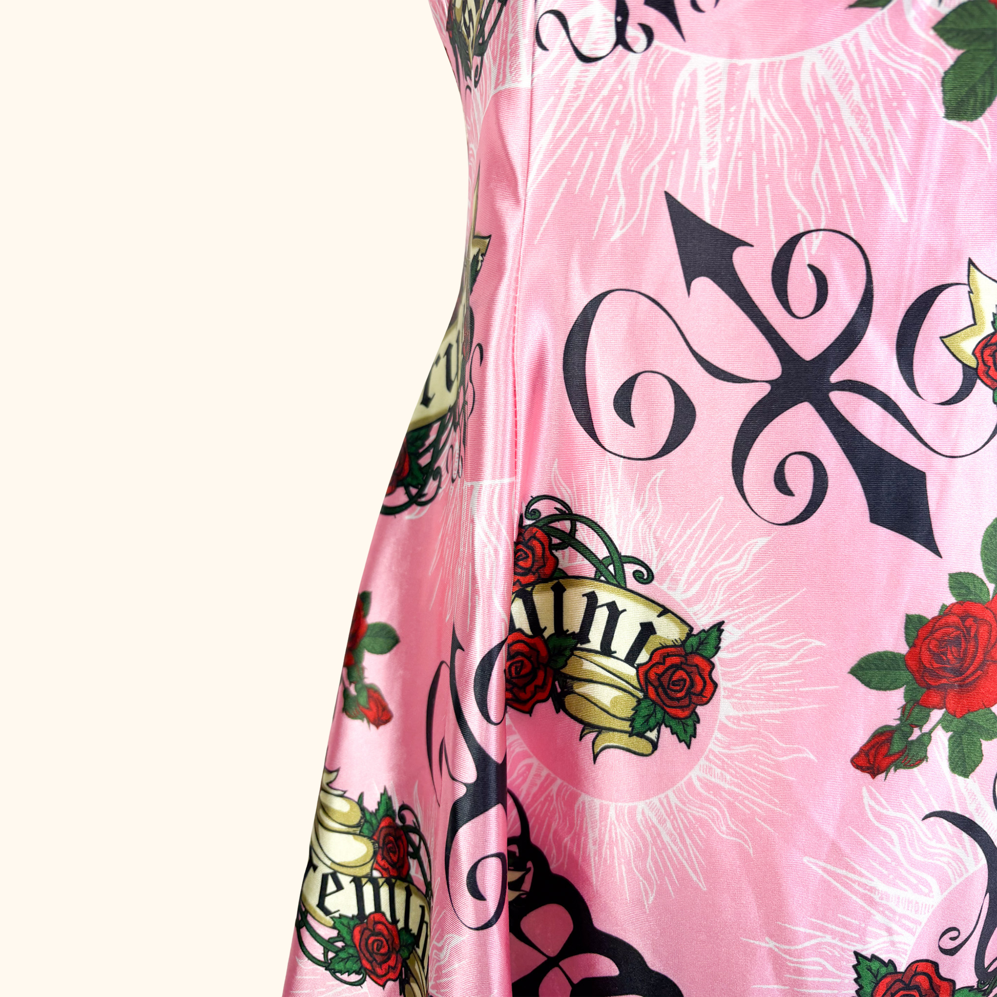 Jaded London Horoscope Satin Pink Dress - Size 10 Jaded London