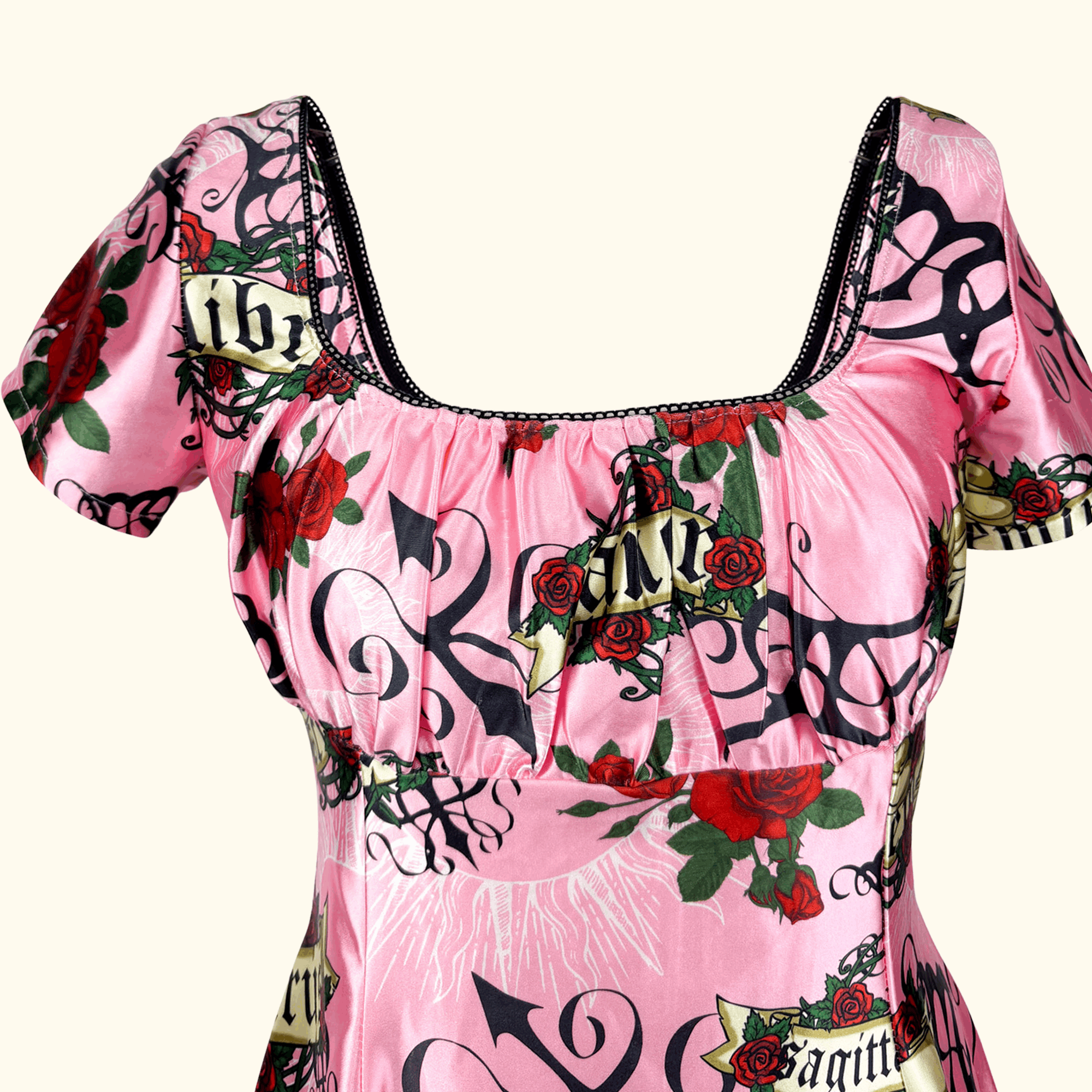 Jaded London Horoscope Satin Pink Dress - Size 10 Jaded London