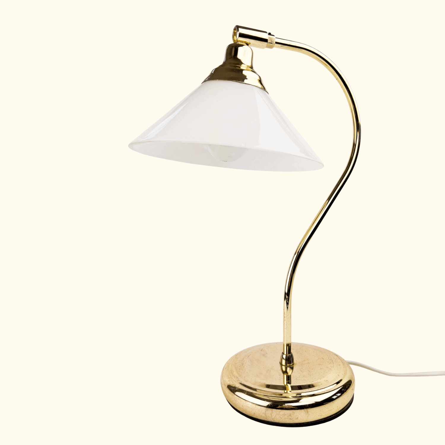 Vintage IKEA Brass Tone Korby Table Lamp IKEA