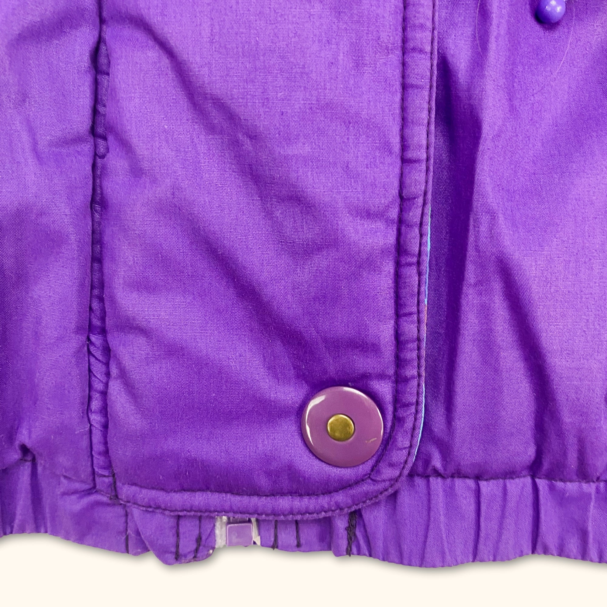 Vintage Italian Purple Padded Coat - Size Medium -  - Coats & jackets