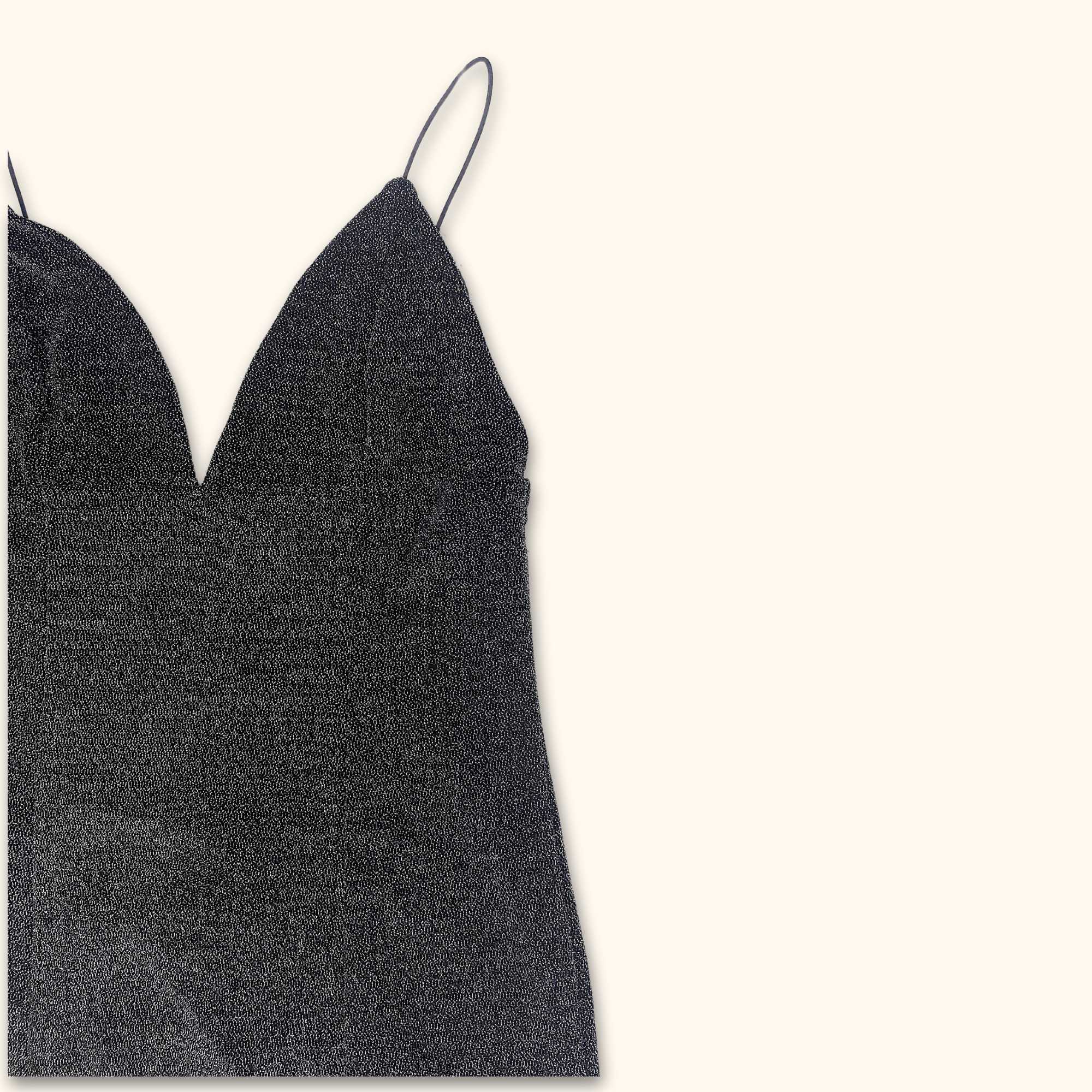 Forever 21 Silver Glitter Mini Cami Dress - Size Large - - Dresses