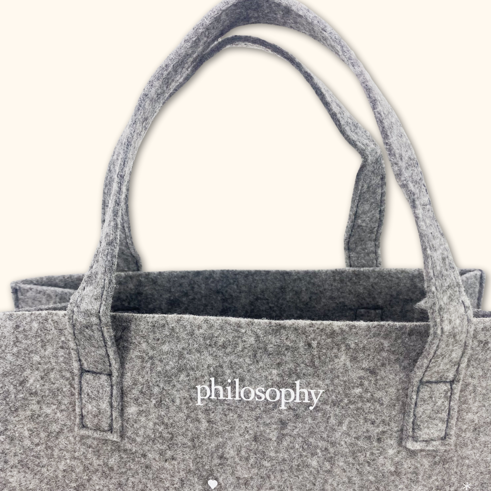 Philosophy Grey Small Tote Bag -  - Bags