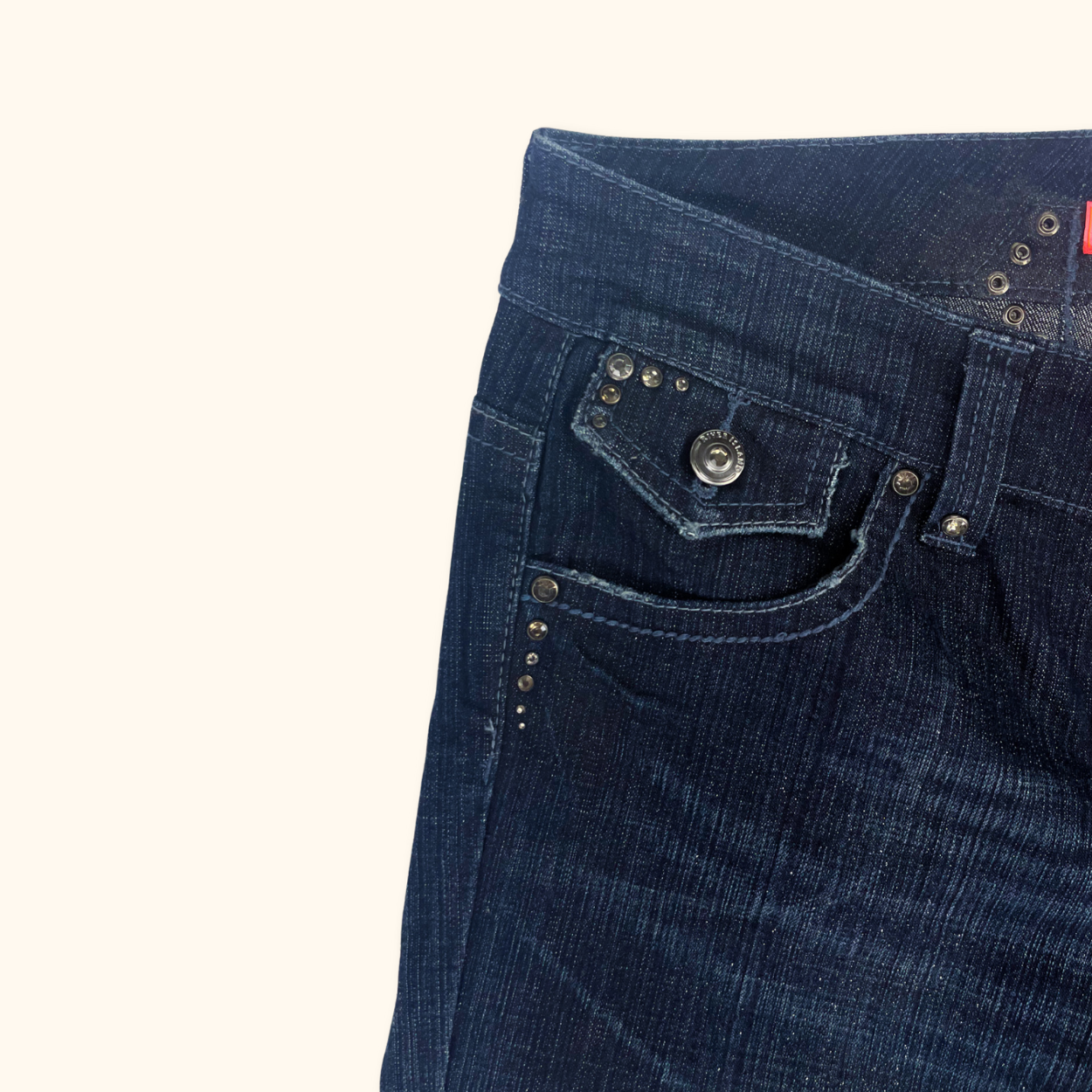 River Island Low Rise Flared Sparkle Jeans - Size 14L River Island