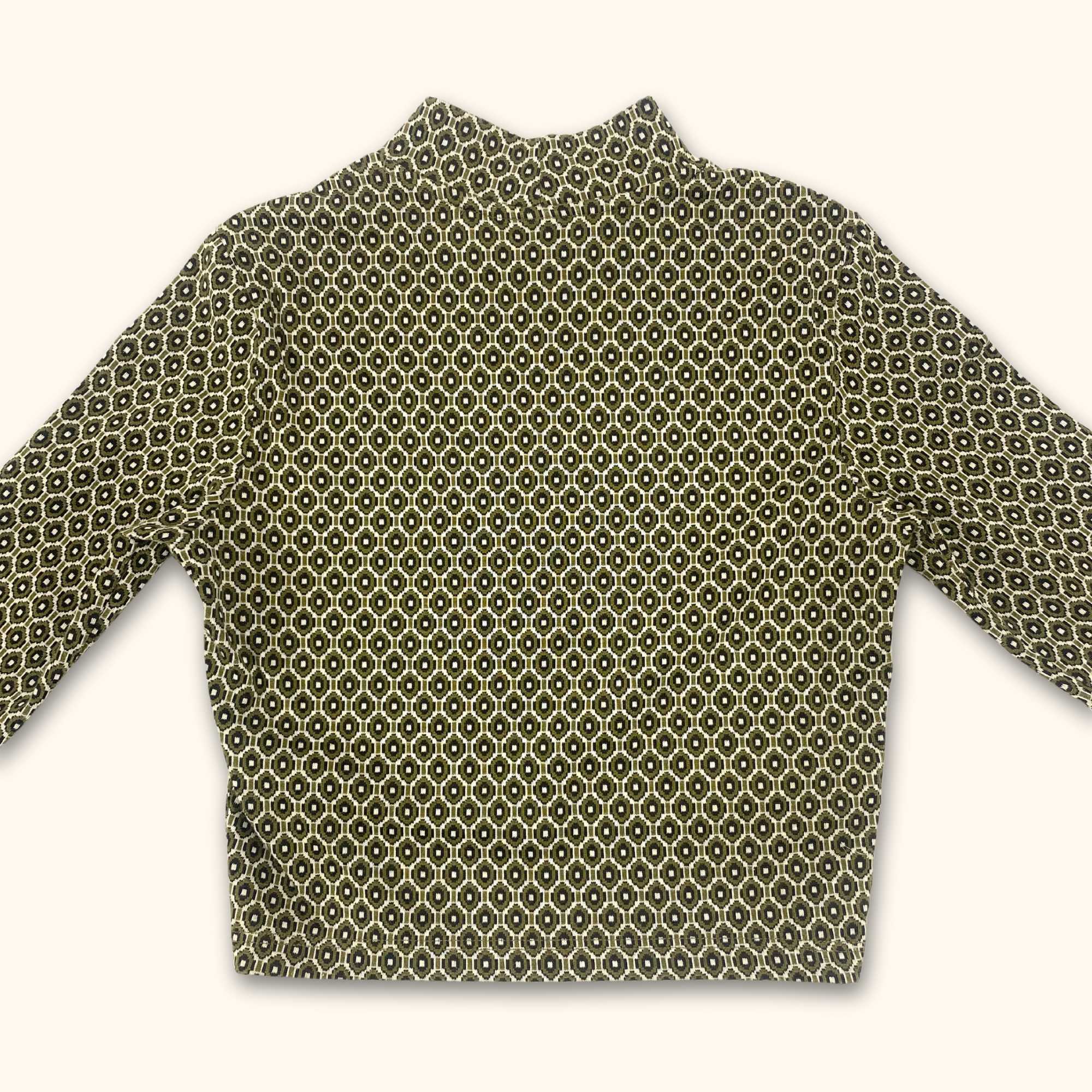Topshop Green Long Sleeve Crop Top - Size 6 - - Tops & Shirts