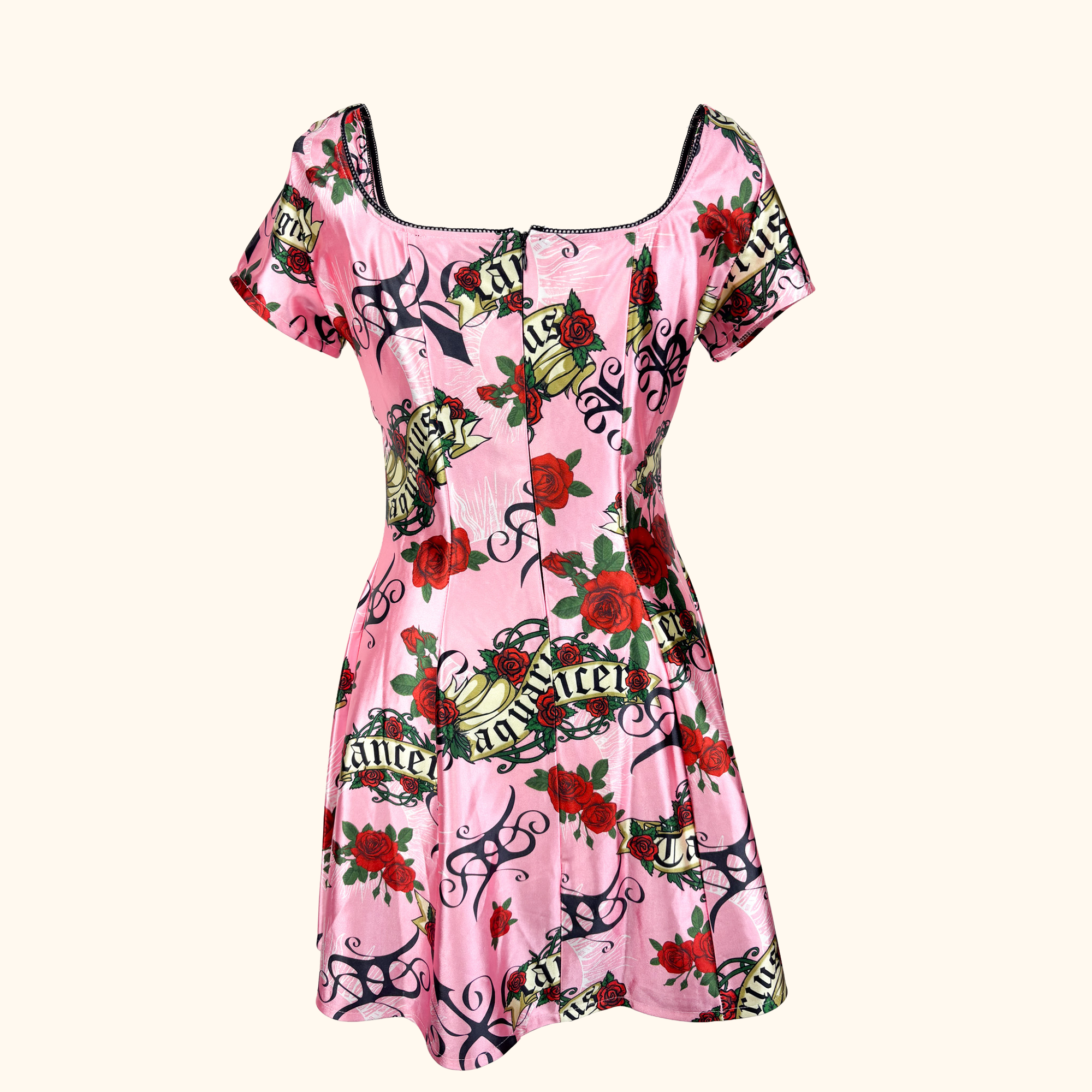 Jaded London Horoscope Satin Pink Dress - Size 10 - - Dresses