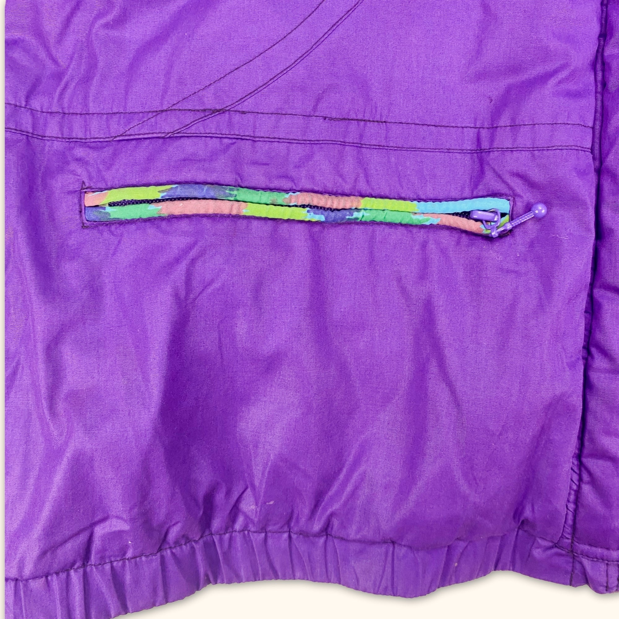 Vintage Italian Purple Padded Coat - Size Medium -  - Coats & jackets