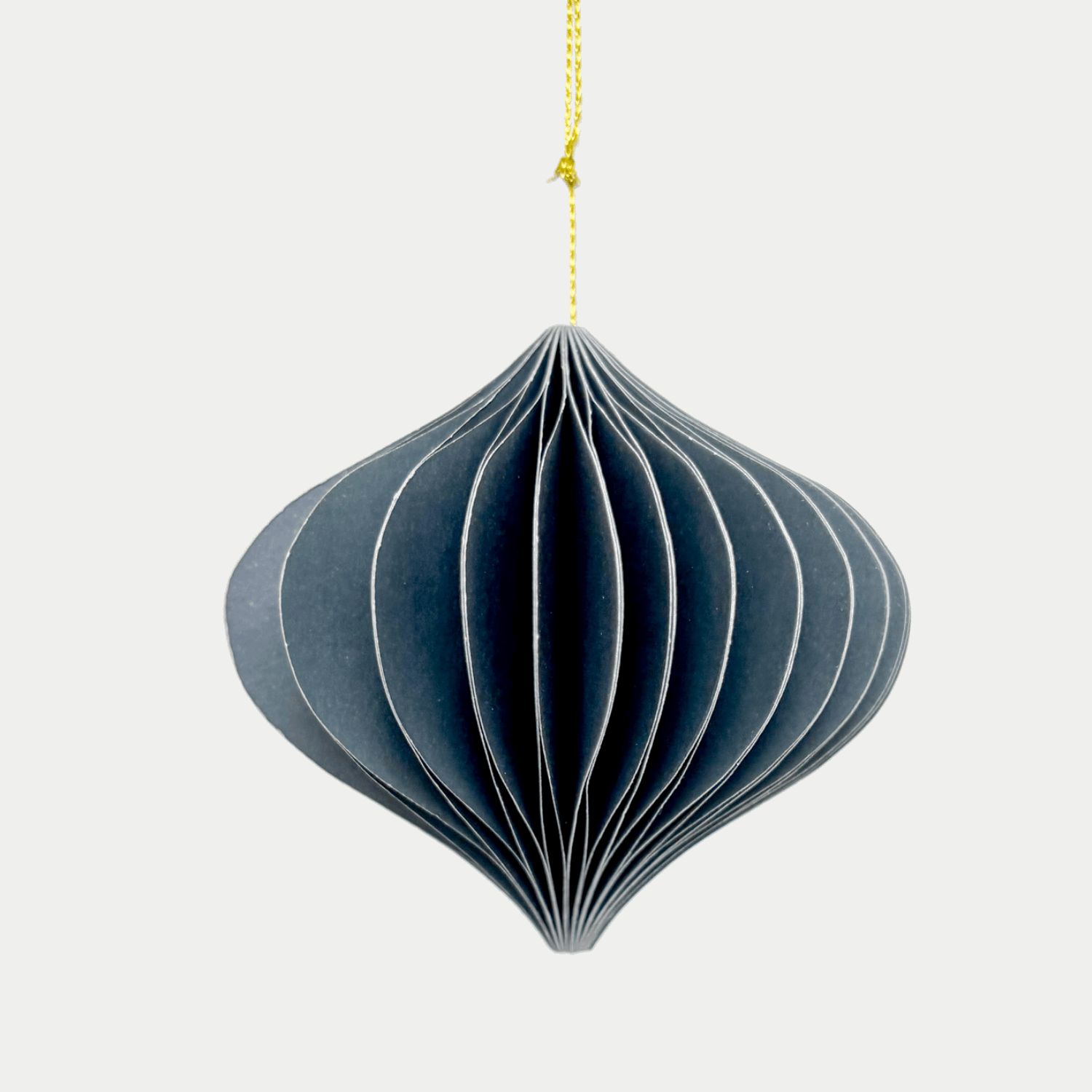 Grey Green Honeycomb Paper Christmas Baubles Set of 4 Sunshine Thrift