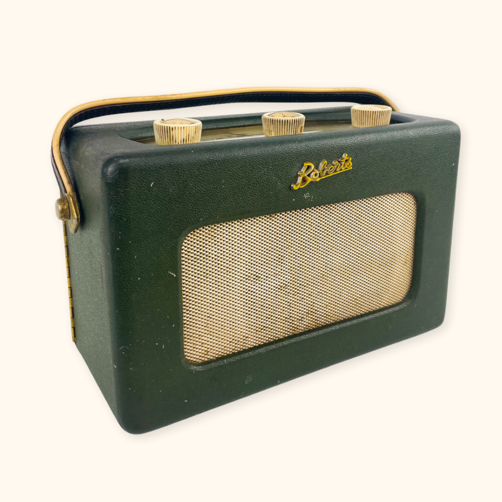 Roberts 1960s R200 Vintage Transistor Radio Green - - Decoration