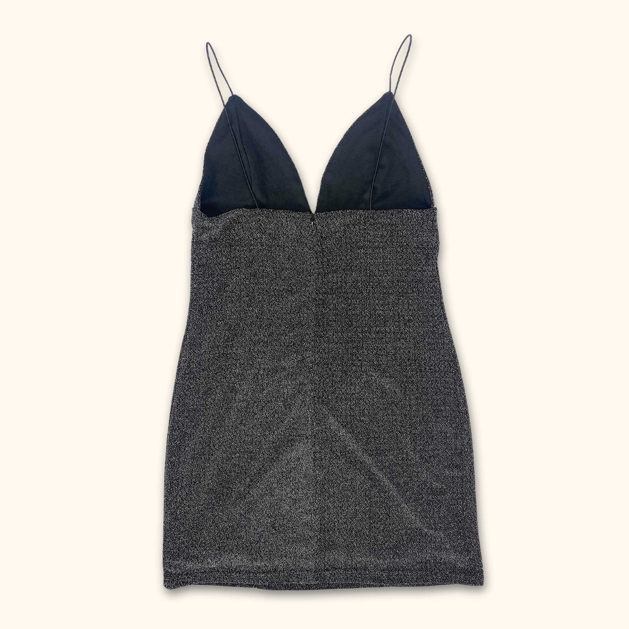 Forever 21 Silver Glitter Mini Cami Dress - Size Large - - Dresses