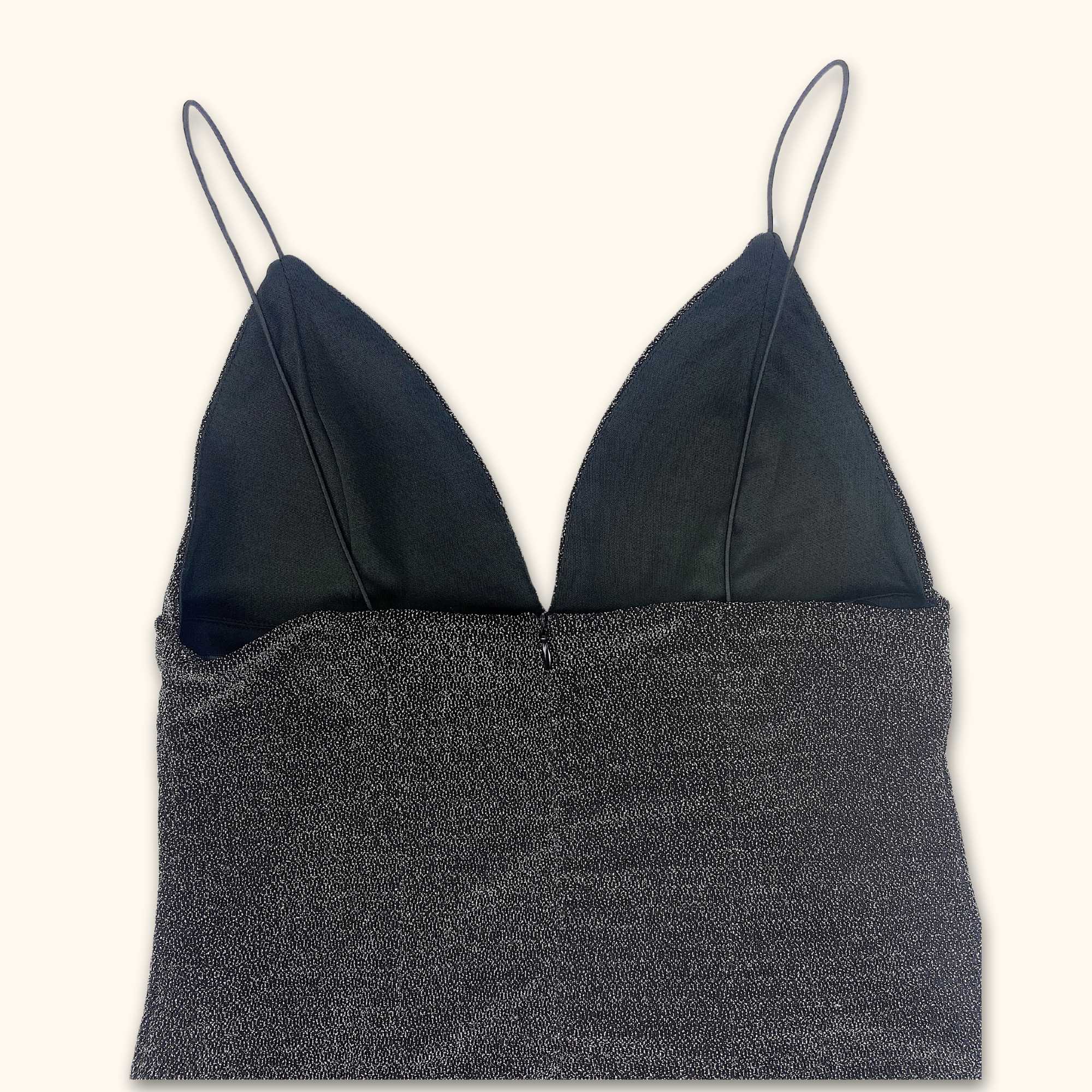 Forever 21 Silver Glitter Mini Cami Dress - Size Large - - Dresses