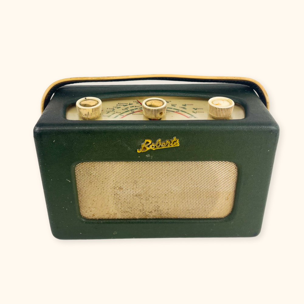 Roberts 1960s R200 Vintage Transistor Radio Green - - Decoration