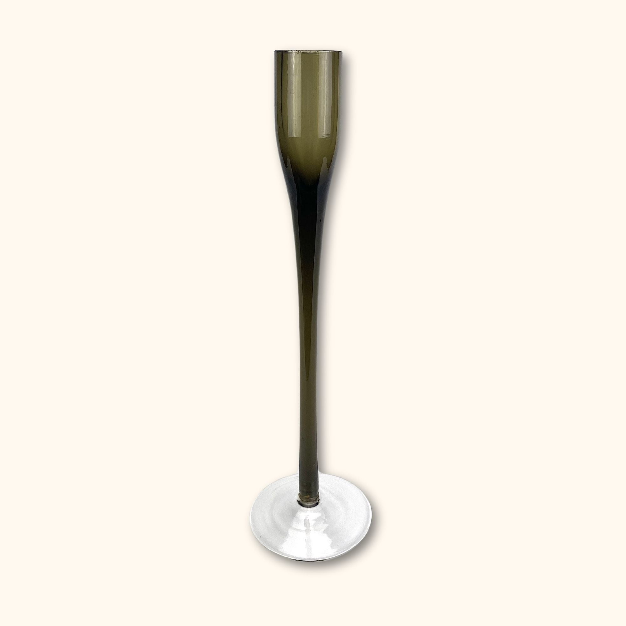 Colony Smoked Brown Glass Pillar Candle Holder - Set of 4 - - Candles & candle holders