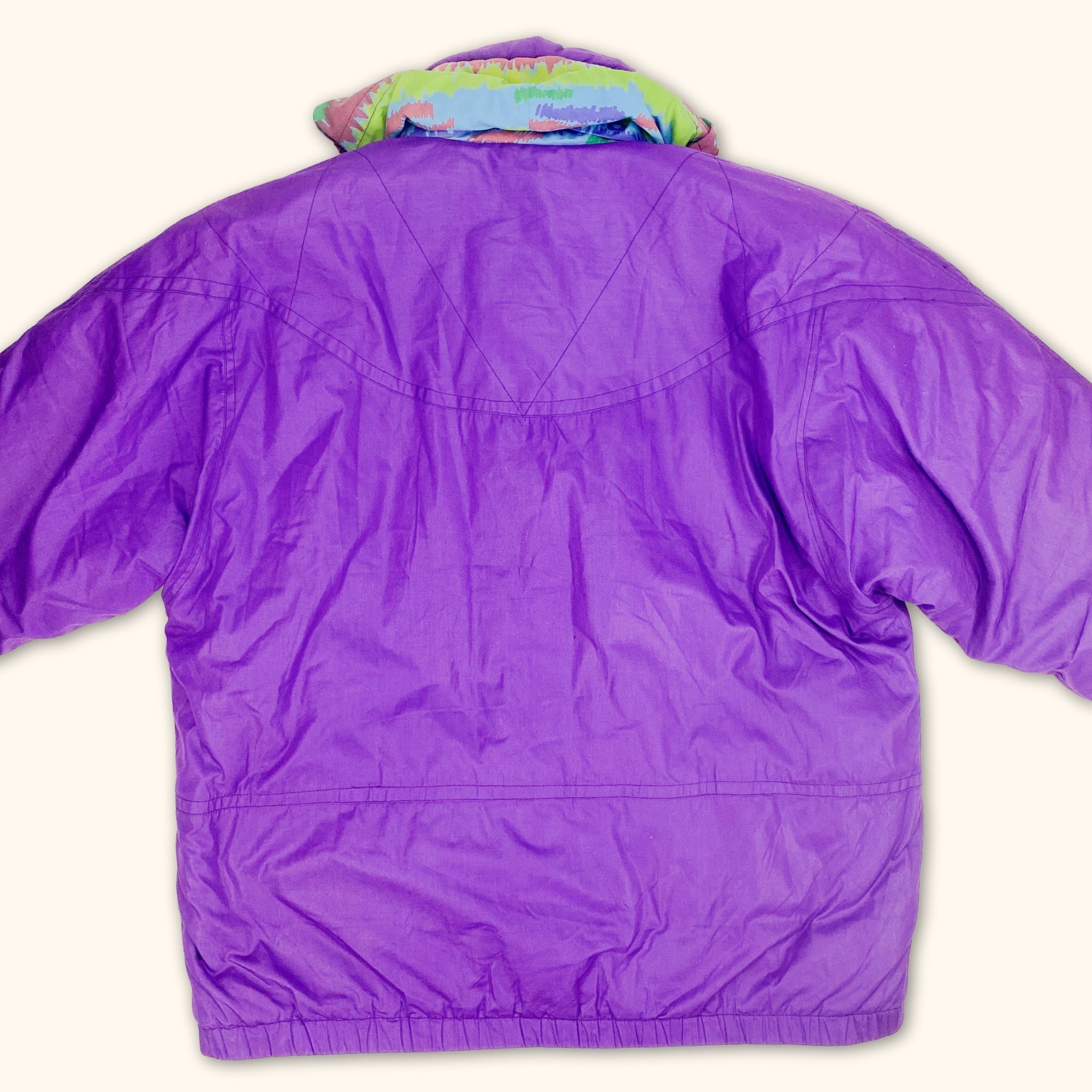 Vintage Italian Purple Padded Coat - Size Medium -  - Coats & jackets