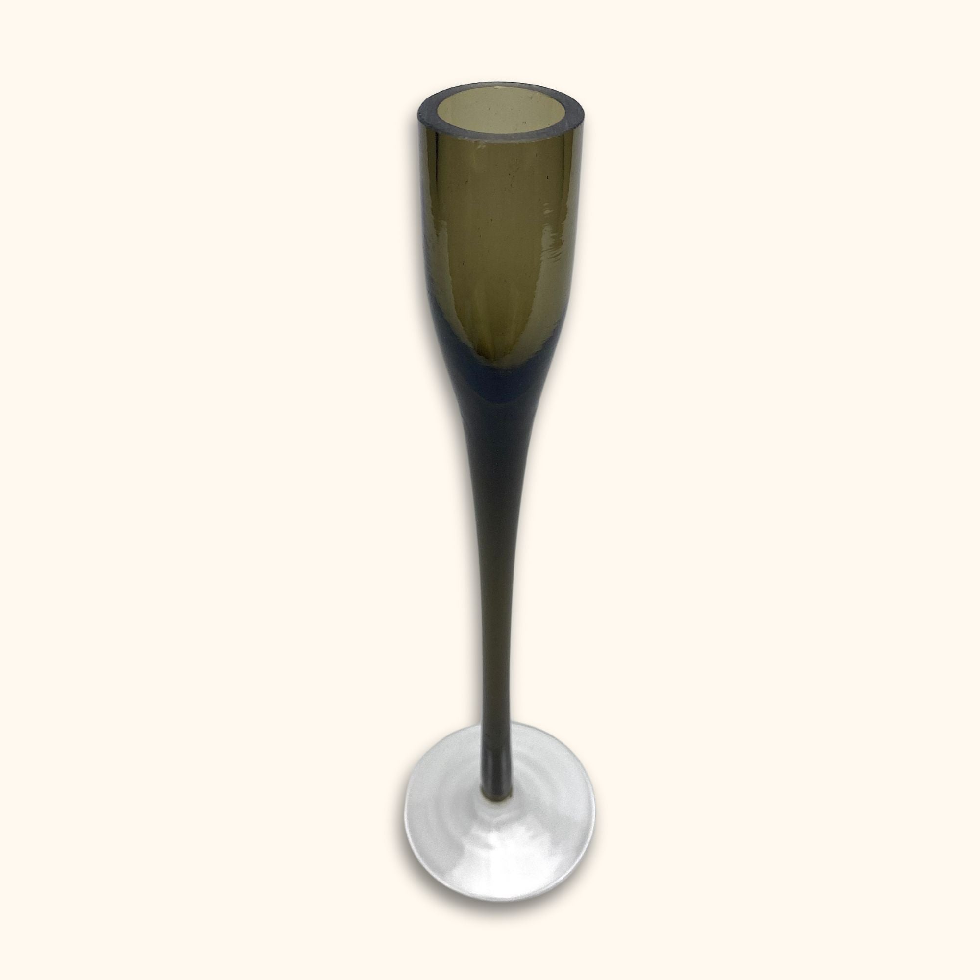 Colony Smoked Brown Glass Pillar Candle Holder - Set of 4 - - Candles & candle holders