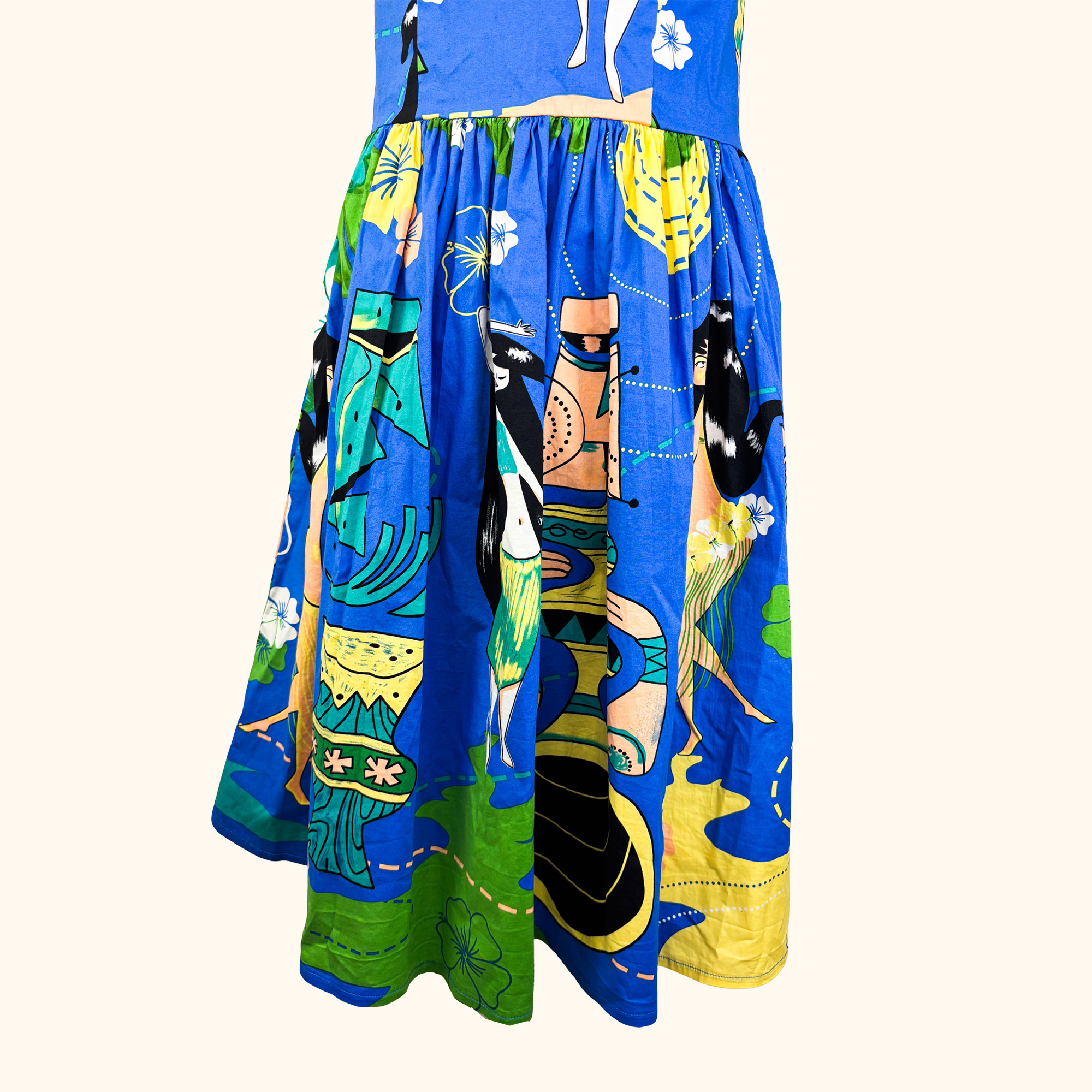 Banned Retro Tiki Halterneck Dress - Size Medium Banned