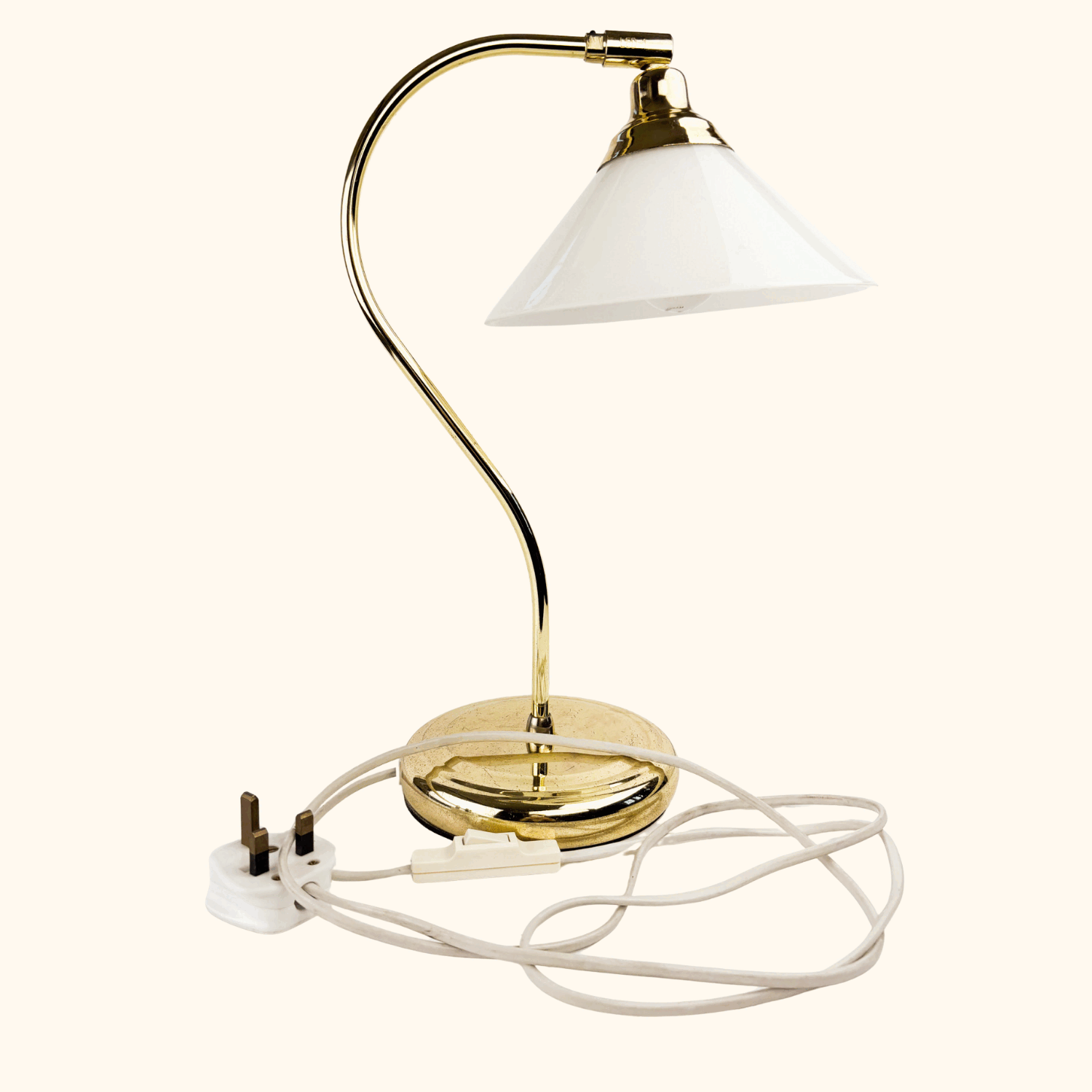 Vintage IKEA Brass Tone Korby Table Lamp IKEA