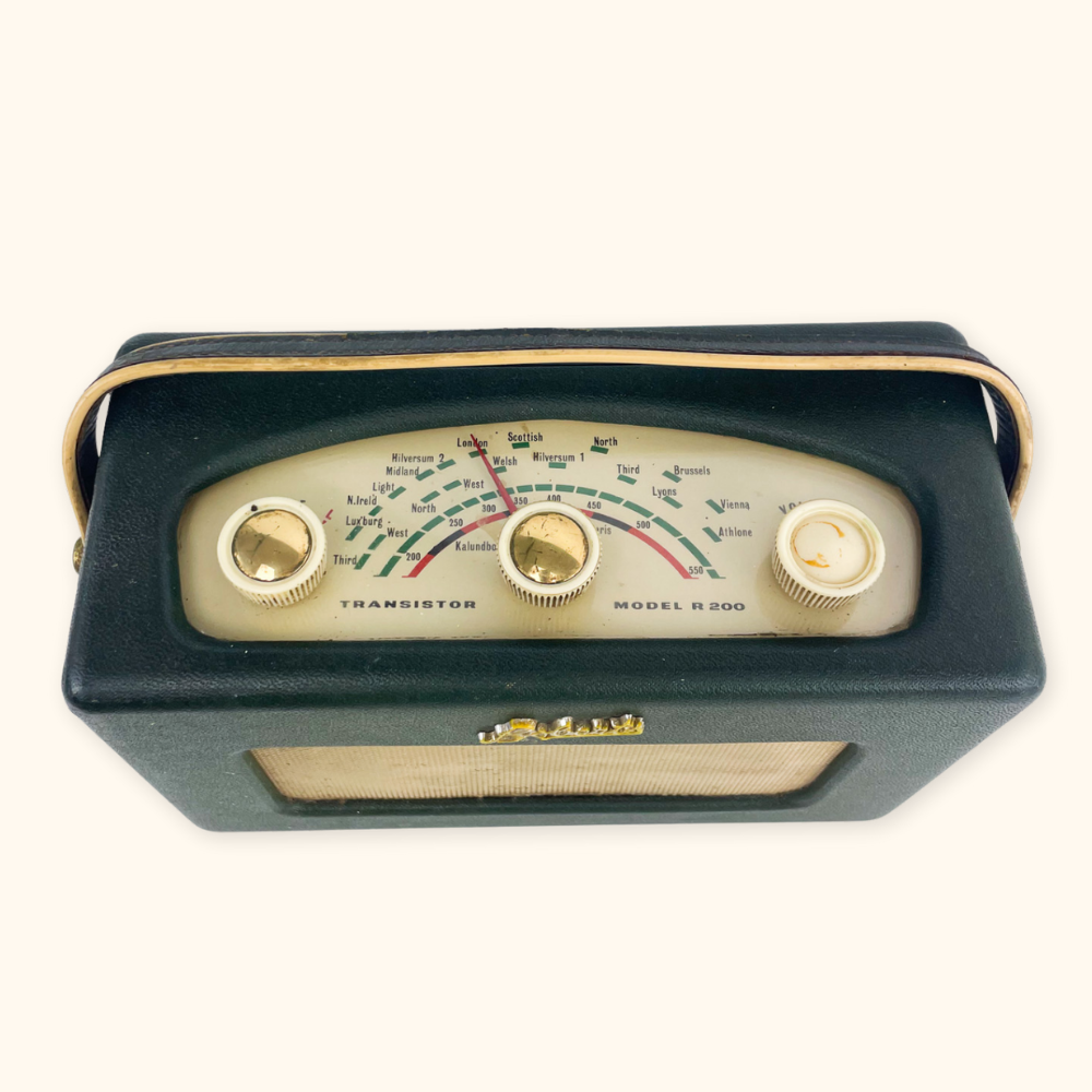 Roberts 1960s R200 Vintage Transistor Radio Green - - Decoration