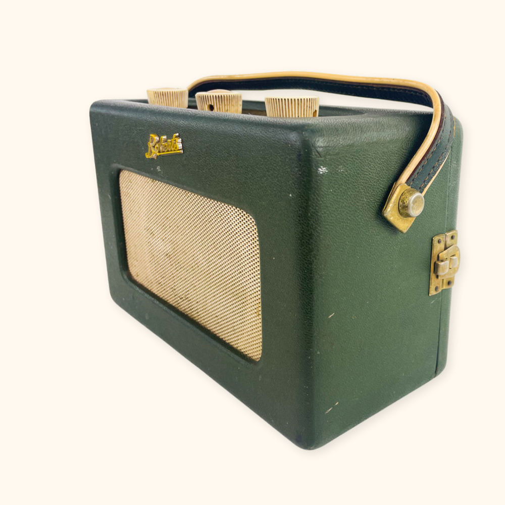 Roberts 1960s R200 Vintage Transistor Radio Green - - Decoration