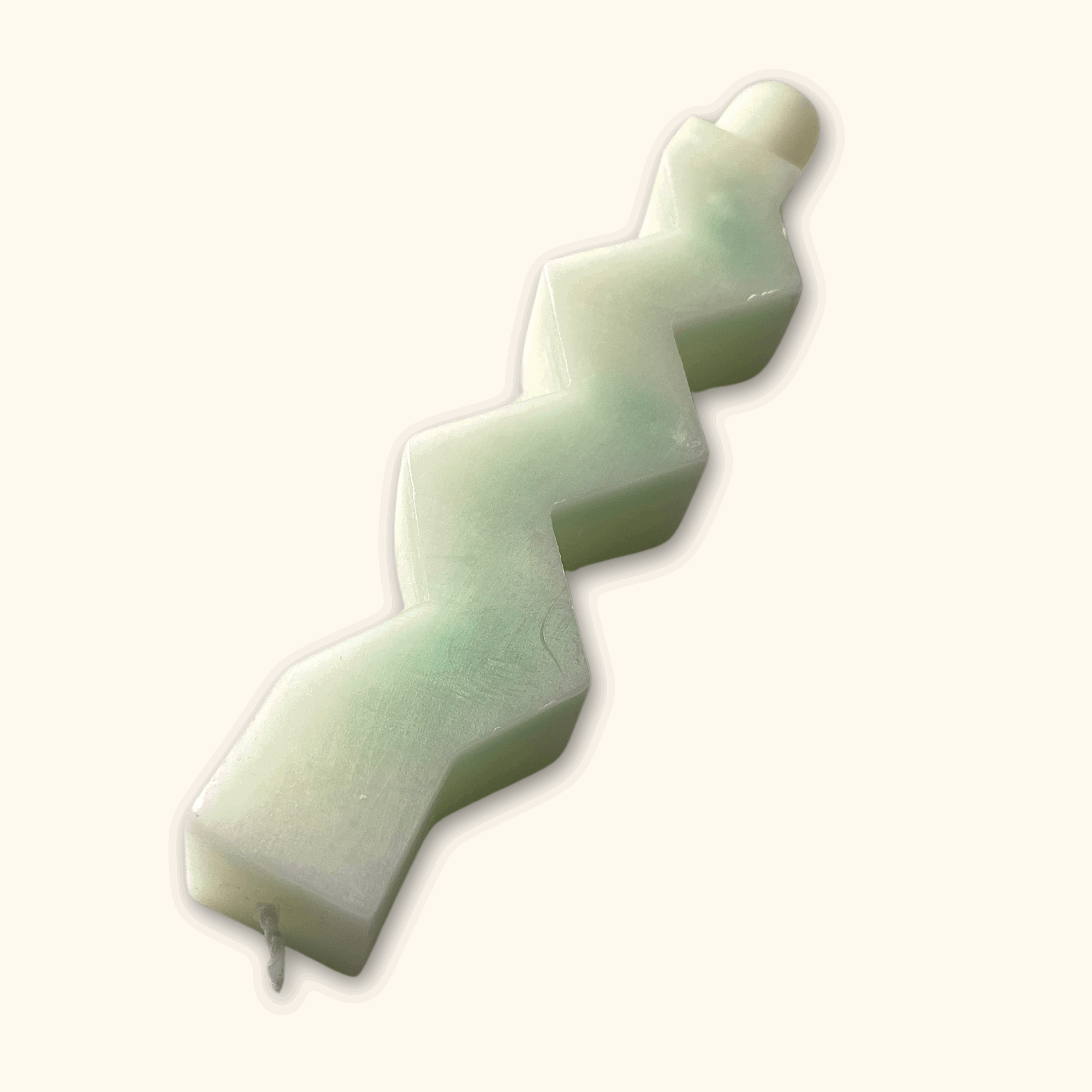 Funky Green Unscented Pillar Candles - Pack of 4 - - Candles