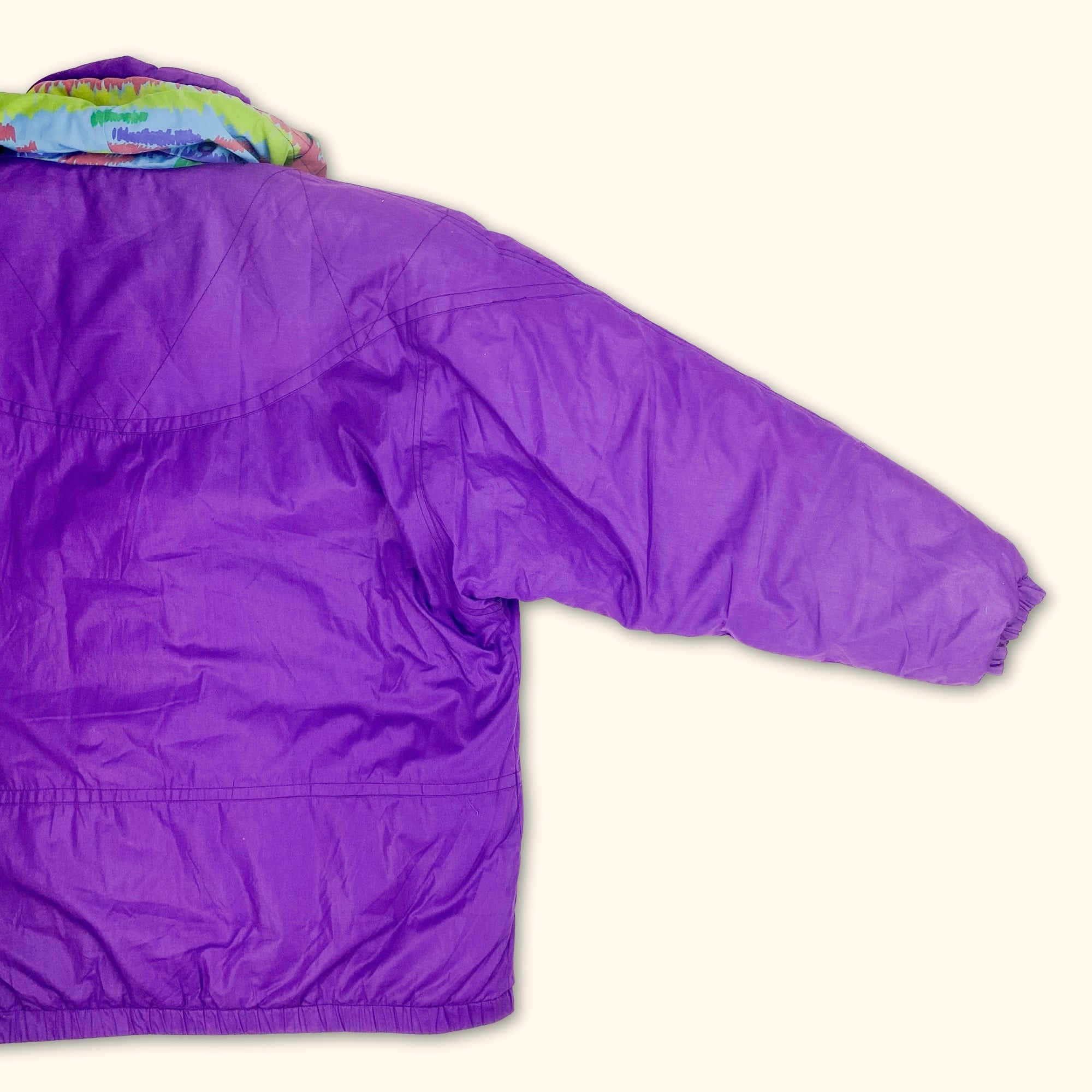Vintage Italian Purple Padded Coat - Size Medium -  - Coats & jackets