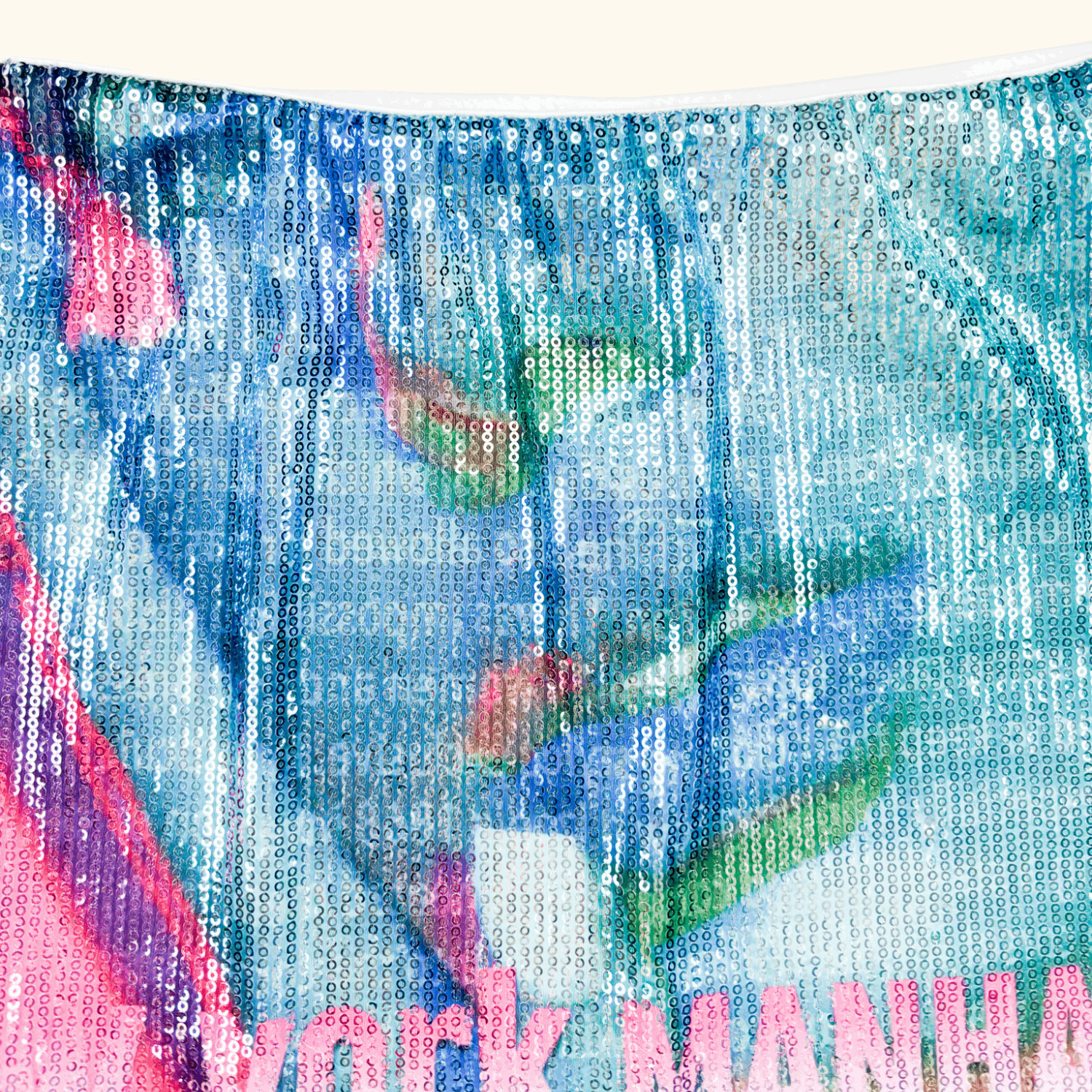 Urban Outfitters Multi-Coloured Graphic Sequin Skirt - Size Large