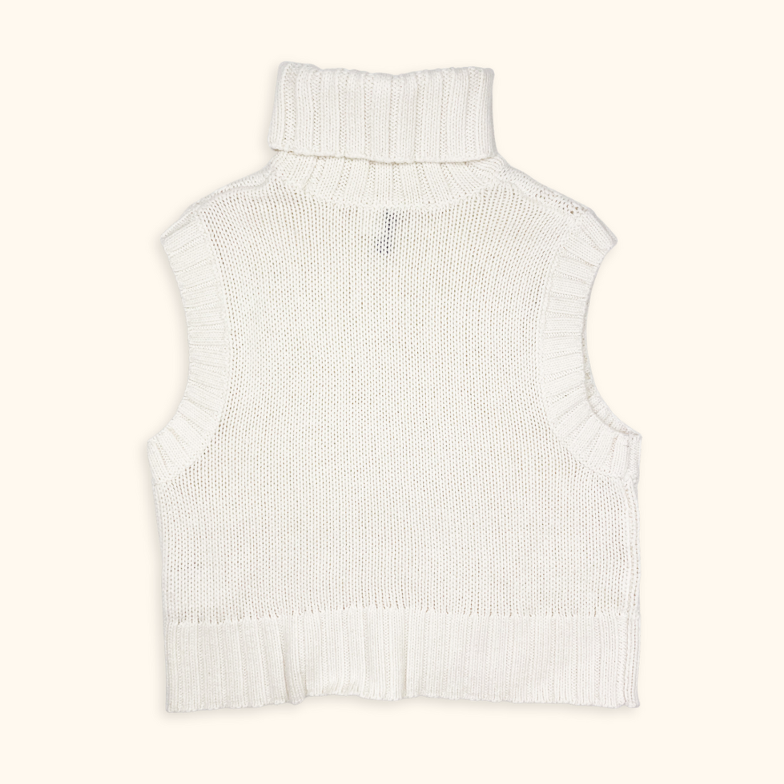 H&M Cream Cable Knit Sweater Vest - Size XS H&M