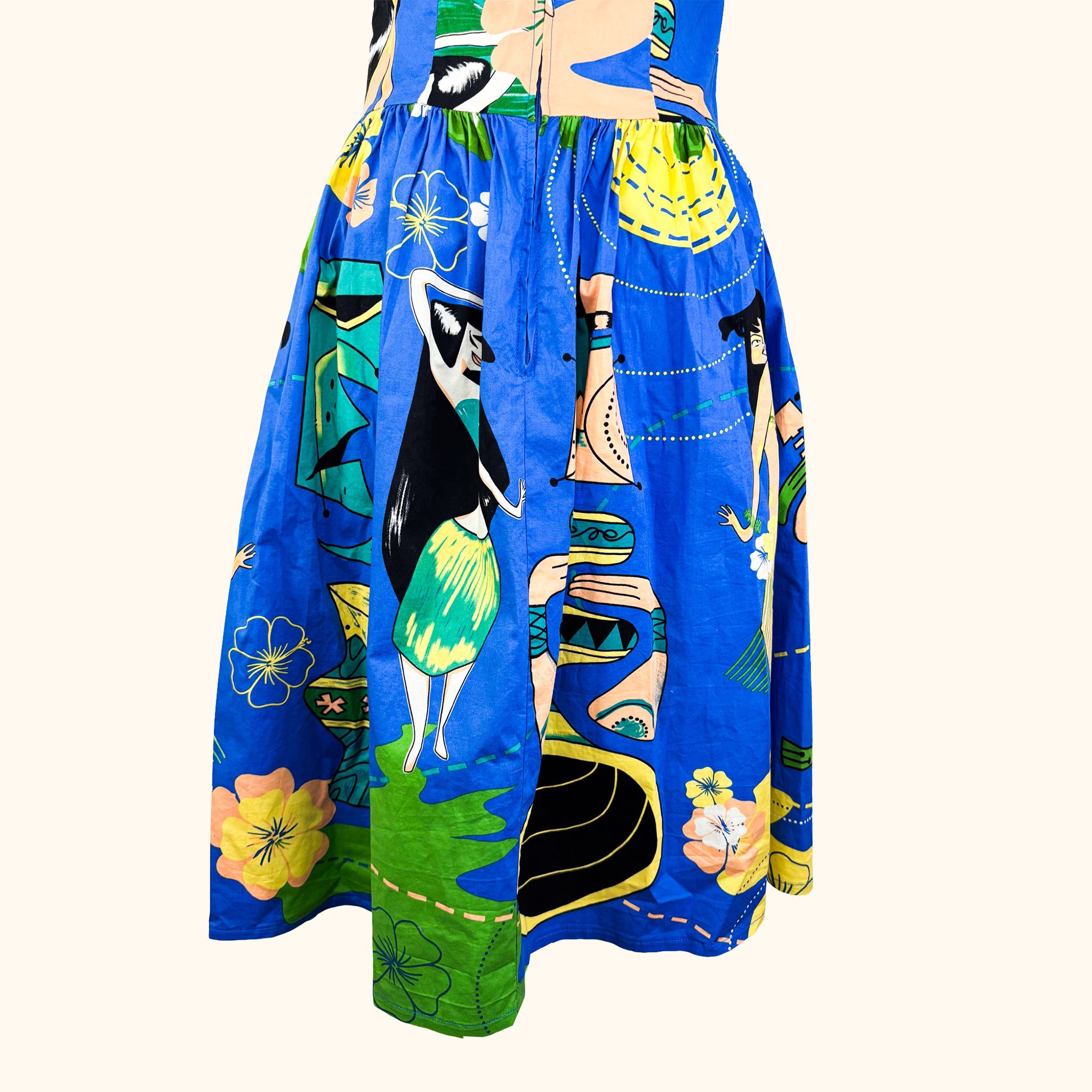 Banned Retro Tiki Halterneck Dress - Size Medium Banned