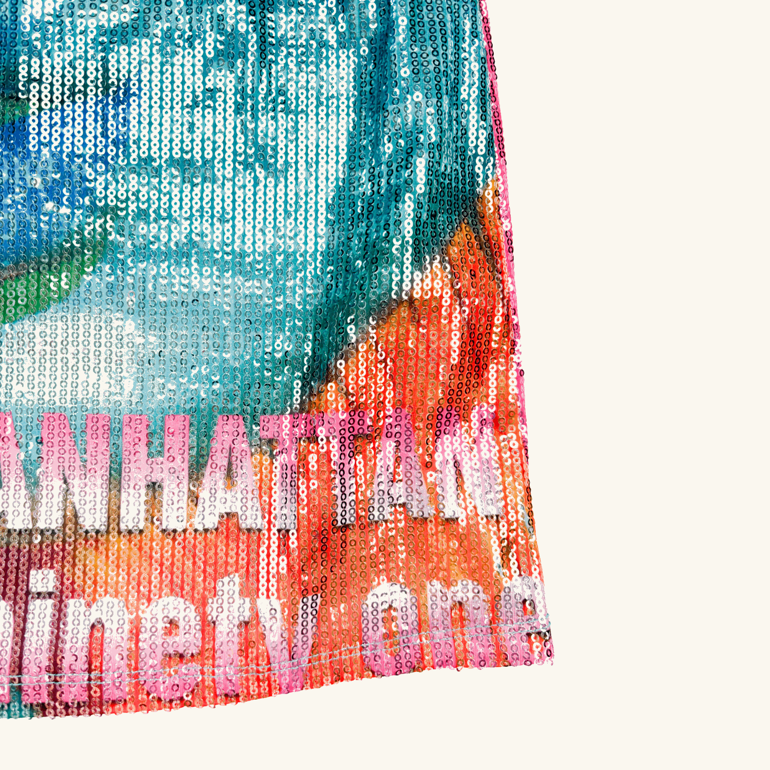 Urban Outfitters Multi-Coloured Graphic Sequin Skirt - Size Large