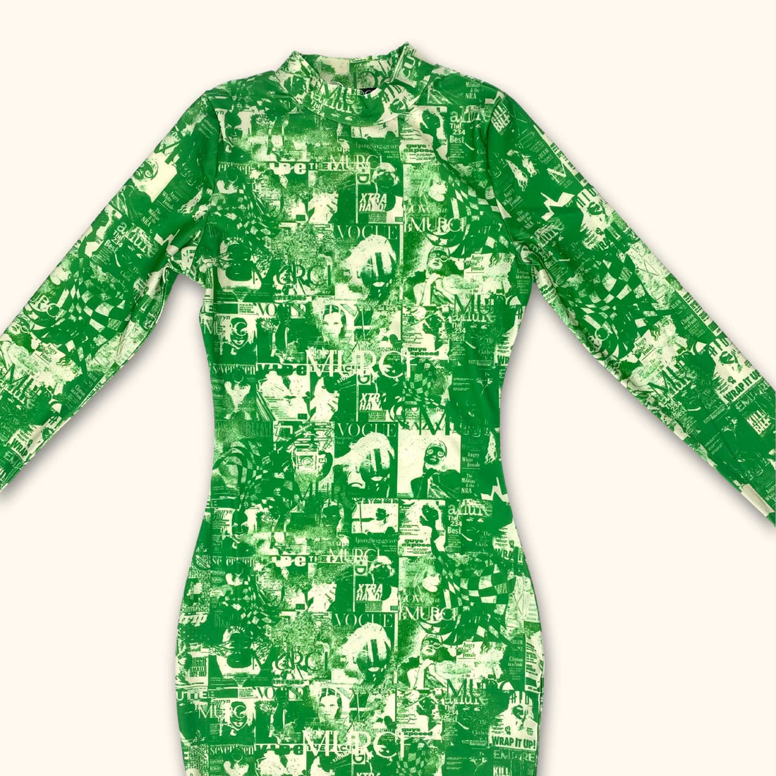 Murci Green Long Sleeve Bodycon Dress - Size 8 -  - Dresses