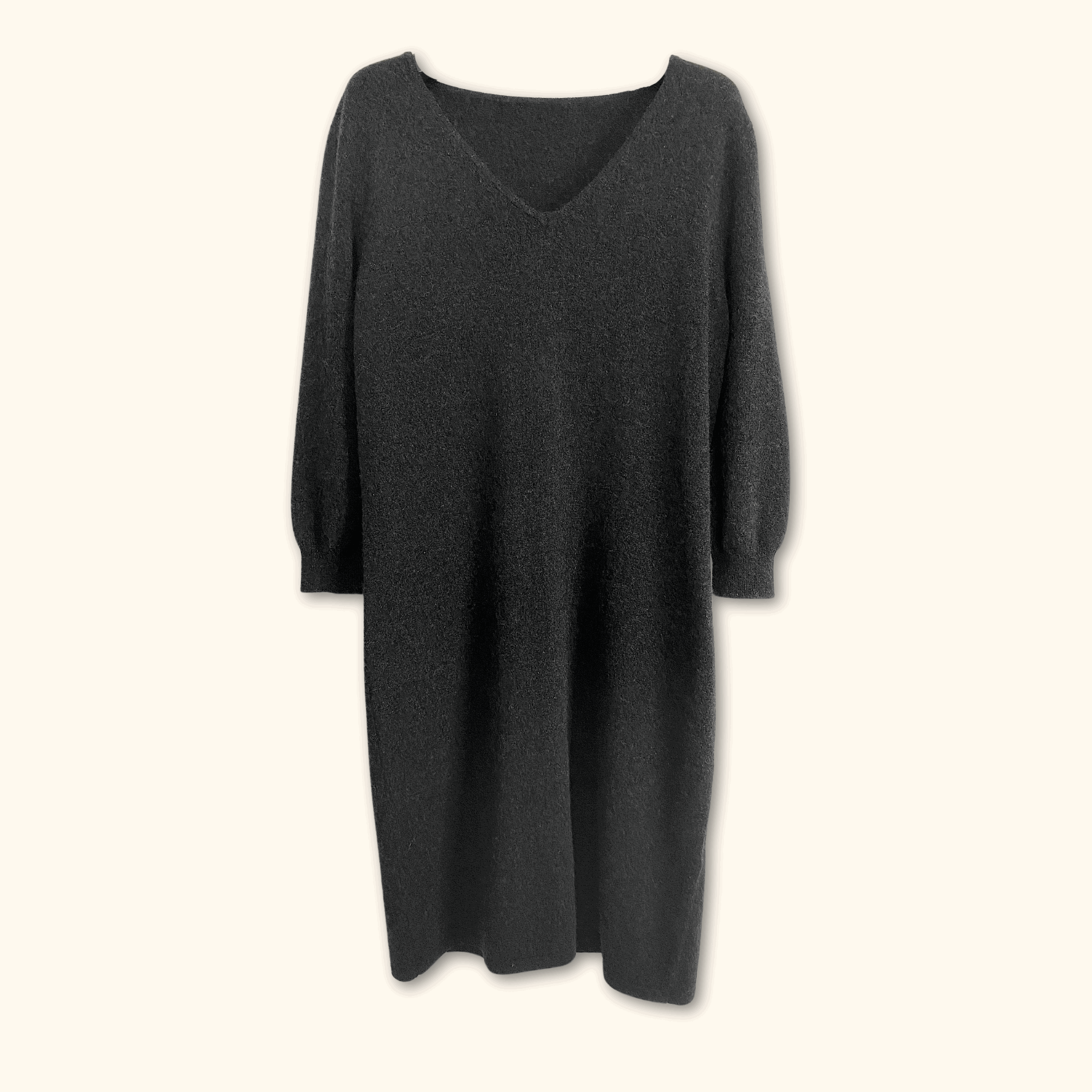 Cashmere Midi Dress Grey - Size Medium -  - Dresses