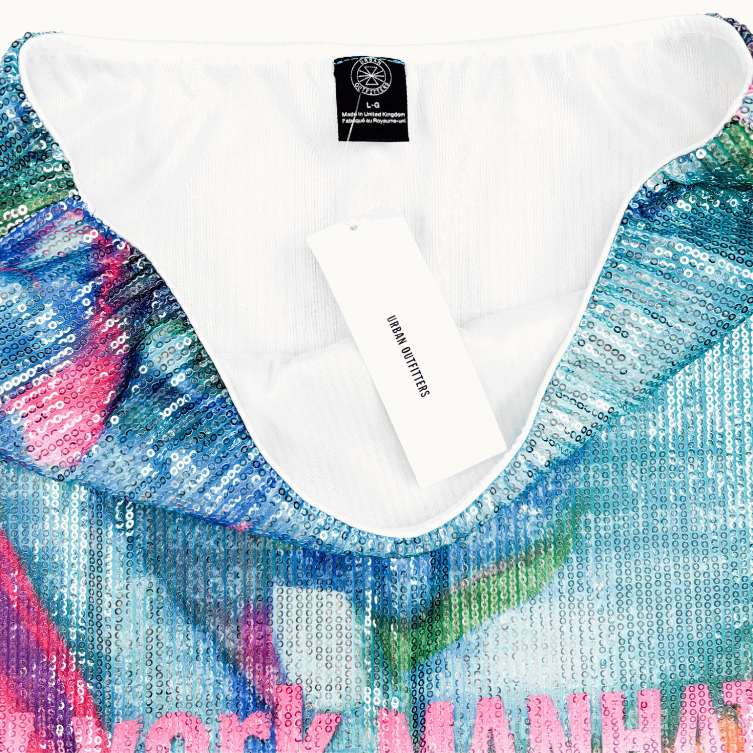 Urban Outfitters Multi-Coloured Graphic Sequin Skirt - Size Large