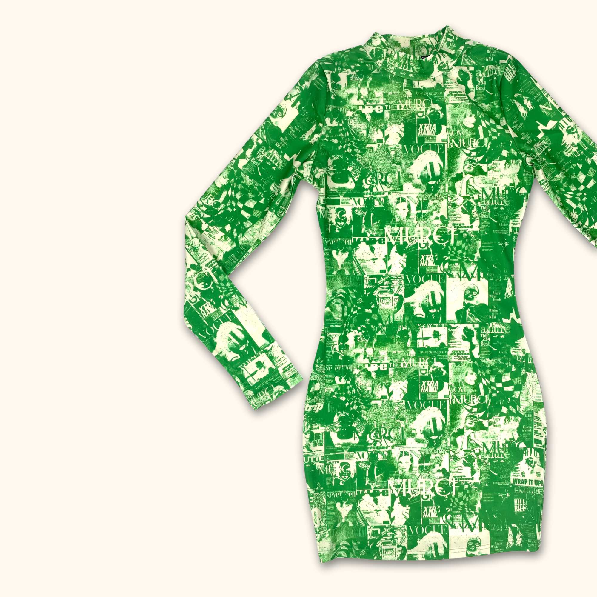 Murci Green Long Sleeve Bodycon Dress - Size 8 -  - Dresses