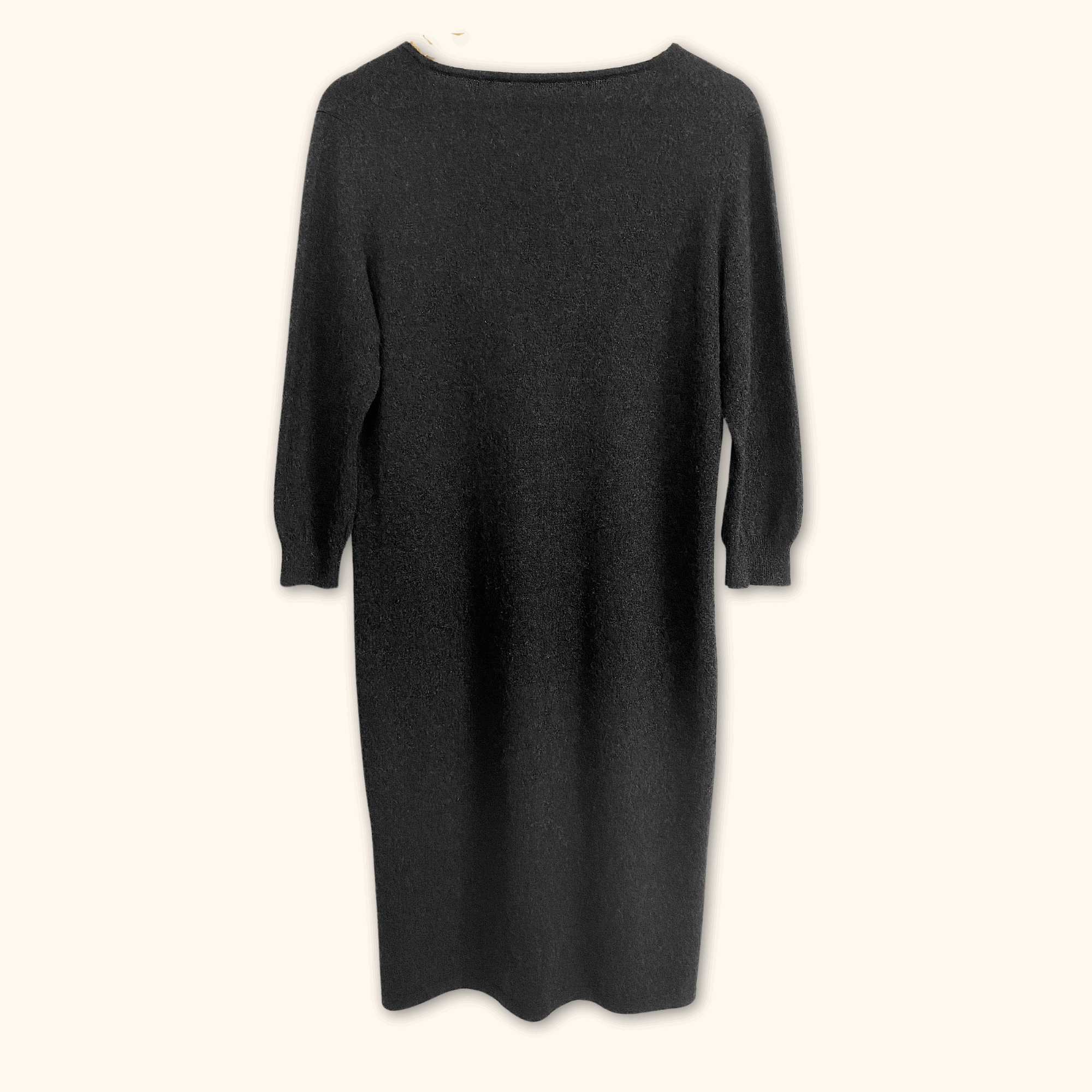 Cashmere Midi Dress Grey - Size Medium -  - Dresses