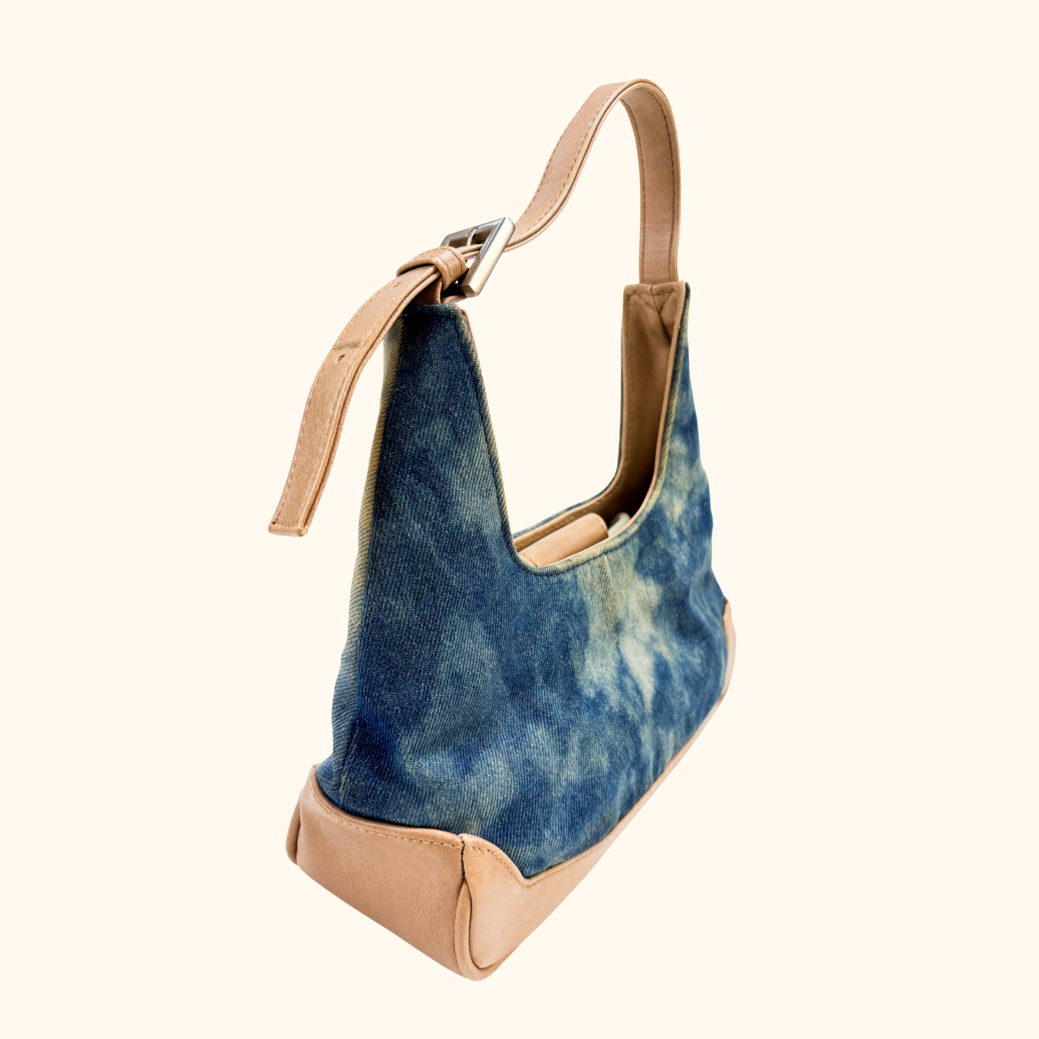 Blue Denim Tie Die Shoulder Bag Sunshine Thrift
