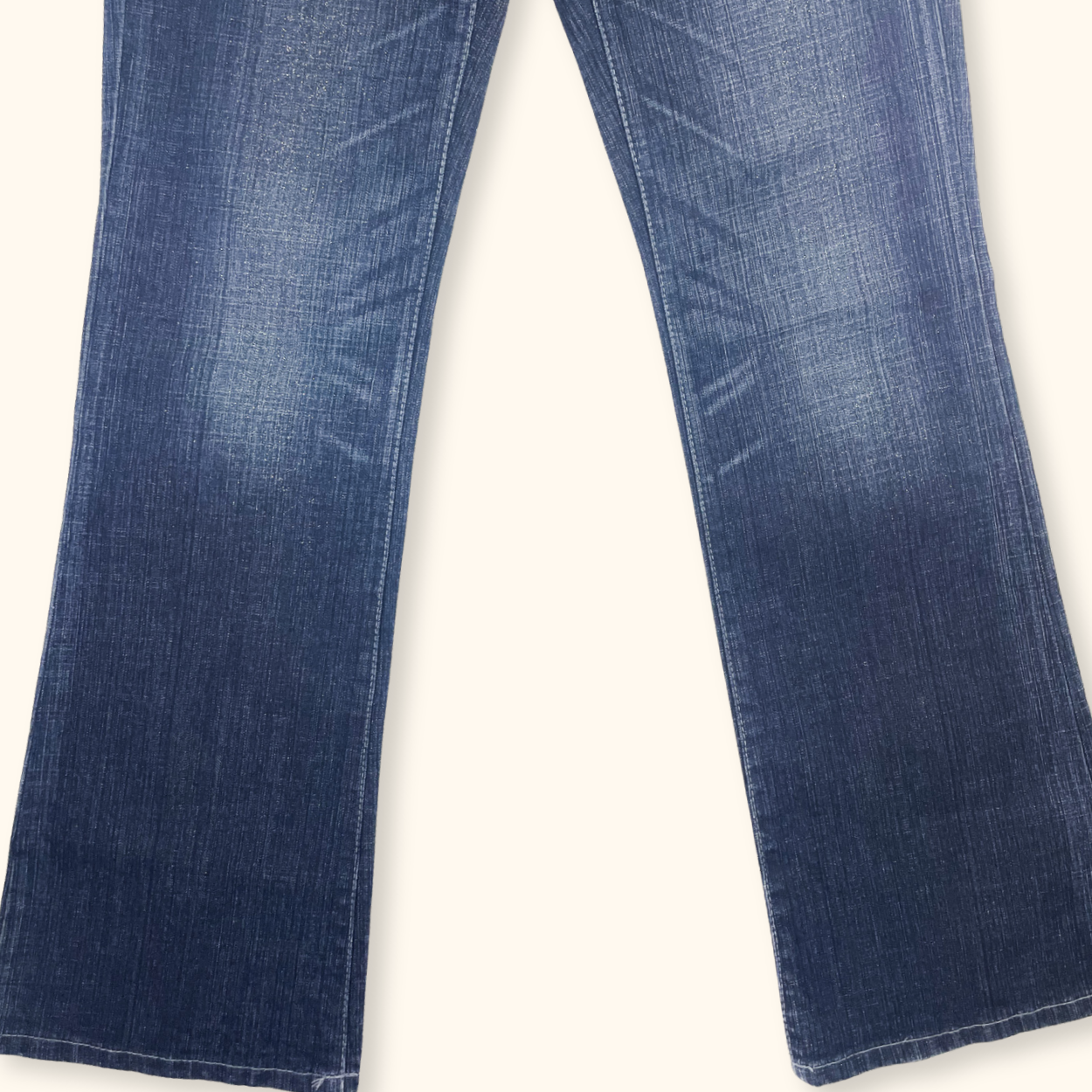 River Island Low Rise Flared Sparkle Jeans - Size 14L River Island