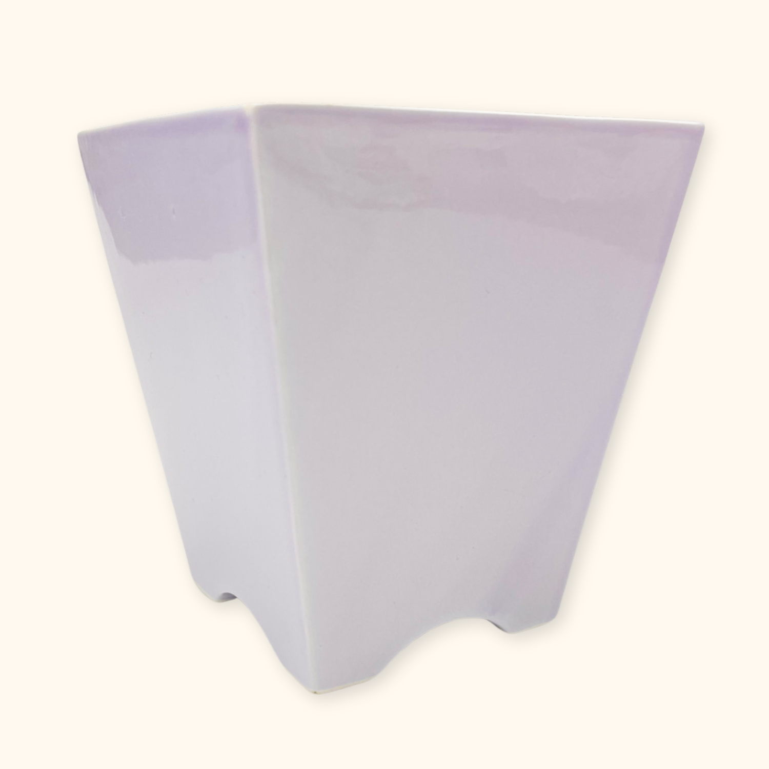 Lilac Purple Vintage Square Ceramic Planter Sunshine Thrift